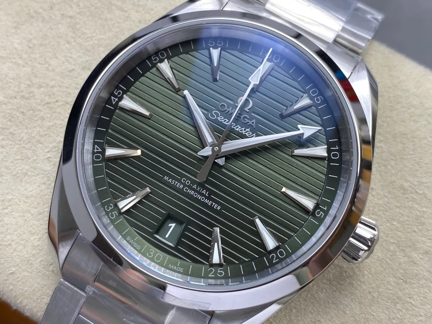 OMEGA Aqua Terra 150M Master 38mm SS VSF 1:1 Best Edition Green Dial On SS Bracelet Super Clone A8800 24 b42fe9ef2e096ab AMO Watch