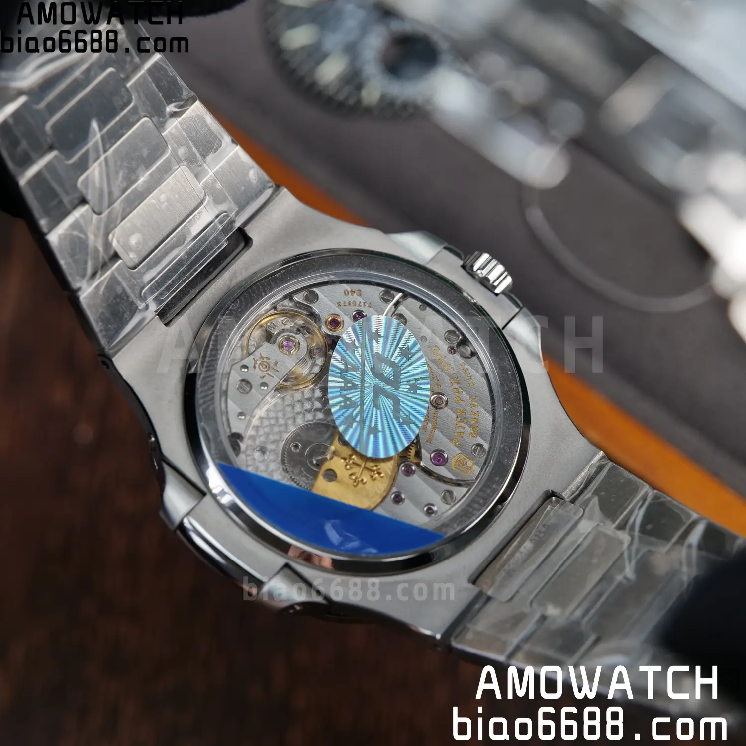 Custom Made Patek Philippe Nautilus 5712 SS UMI 142 b52e42b1cc5317b AMO Watch