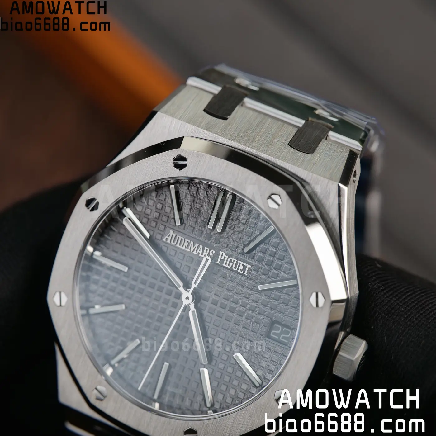Royal Oak 41mm 15510 SS VSF 1:1 Best Edition Gray Textured Dial on SS Bracelet DD4302 Super Clone 108 b5fbf1365fb997a AMO Watch