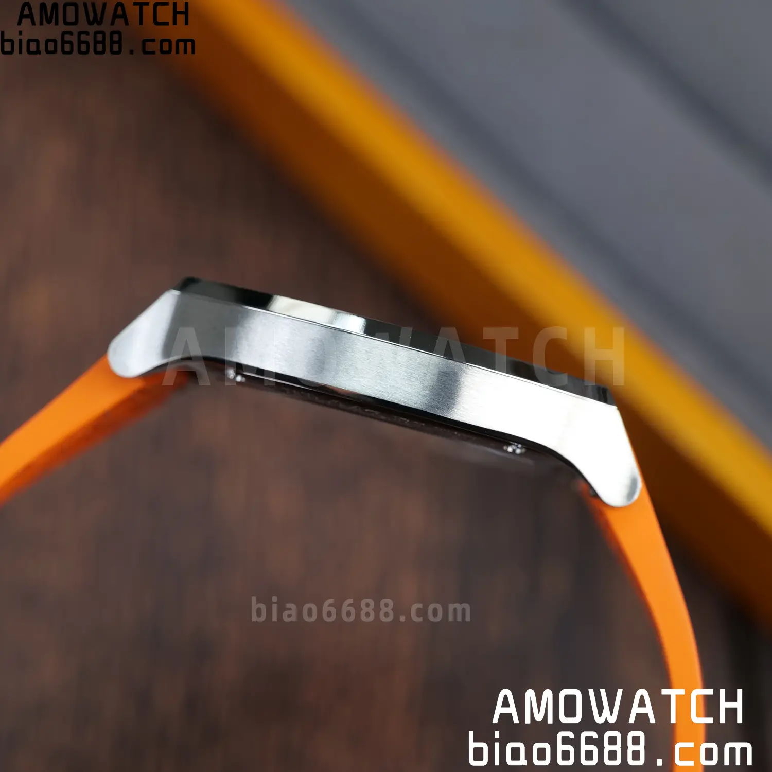 FPJ F.P.Journe Elegante FJ Factory Best Edition White Dial on Orange Rubber Strap Quartz V2 90 b84535e204d0982 AMO Watch