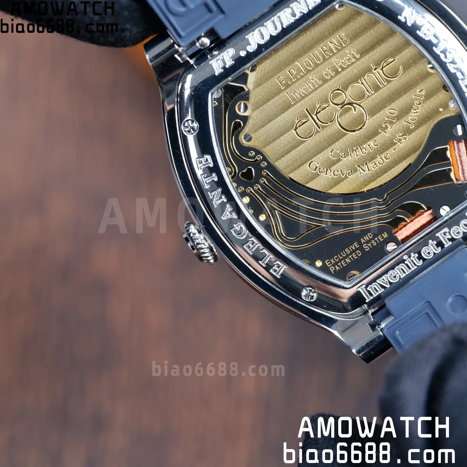FPJ F.P.Journe Elegante FJ Factory Best Edition White Dial on Blue Rubber Strap Quartz V2 111 b8bd709d8a92c40 AMO Watch