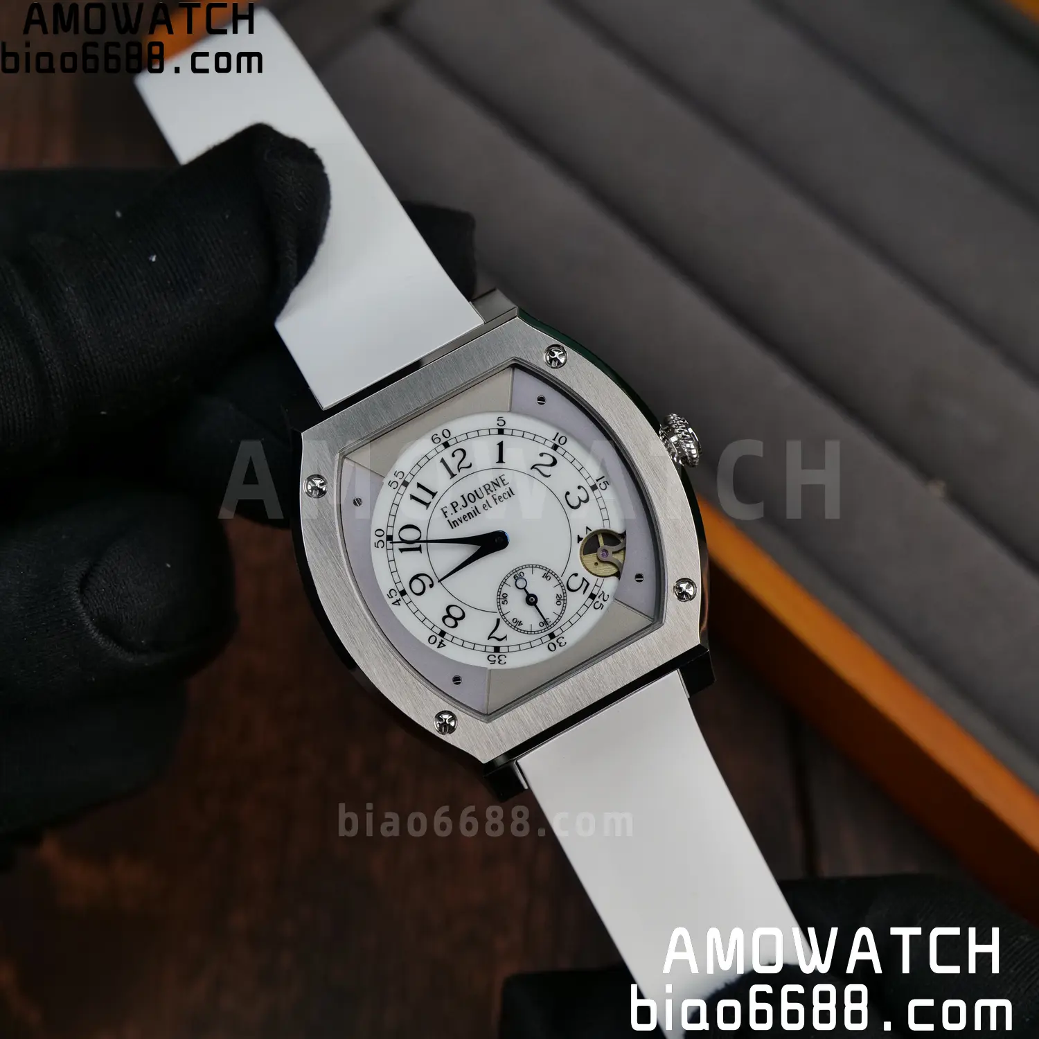FPJ F.P.Journe Elegante FJ Factory Best Edition White Dial on White Rubber Strap Quartz V2 80 b8ca7523530e7e6 AMO Watch