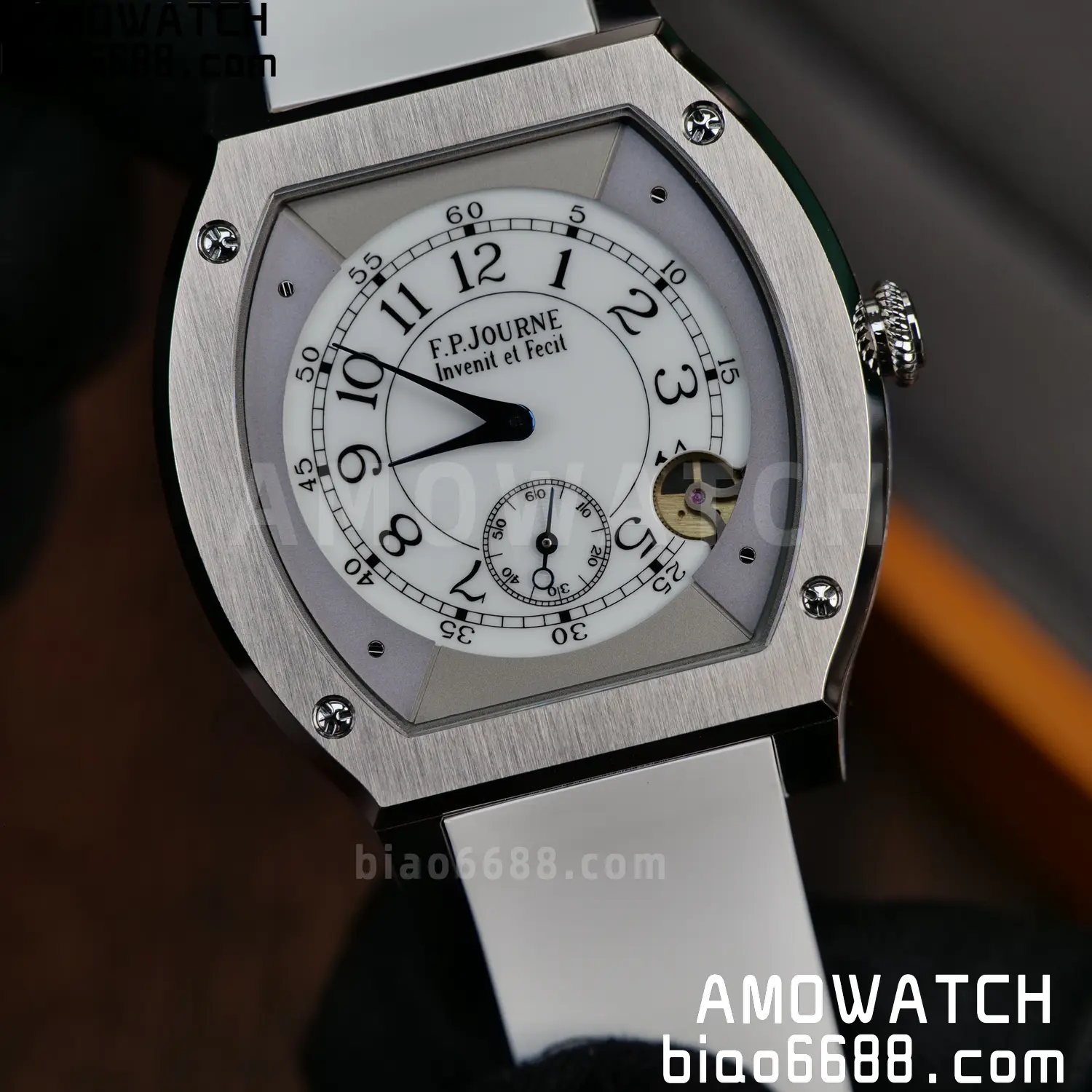 FPJ F.P.Journe Elegante FJ Factory Best Edition White Dial on White Rubber Strap Quartz V2 97 b91d81042c1cb40 AMO Watch
