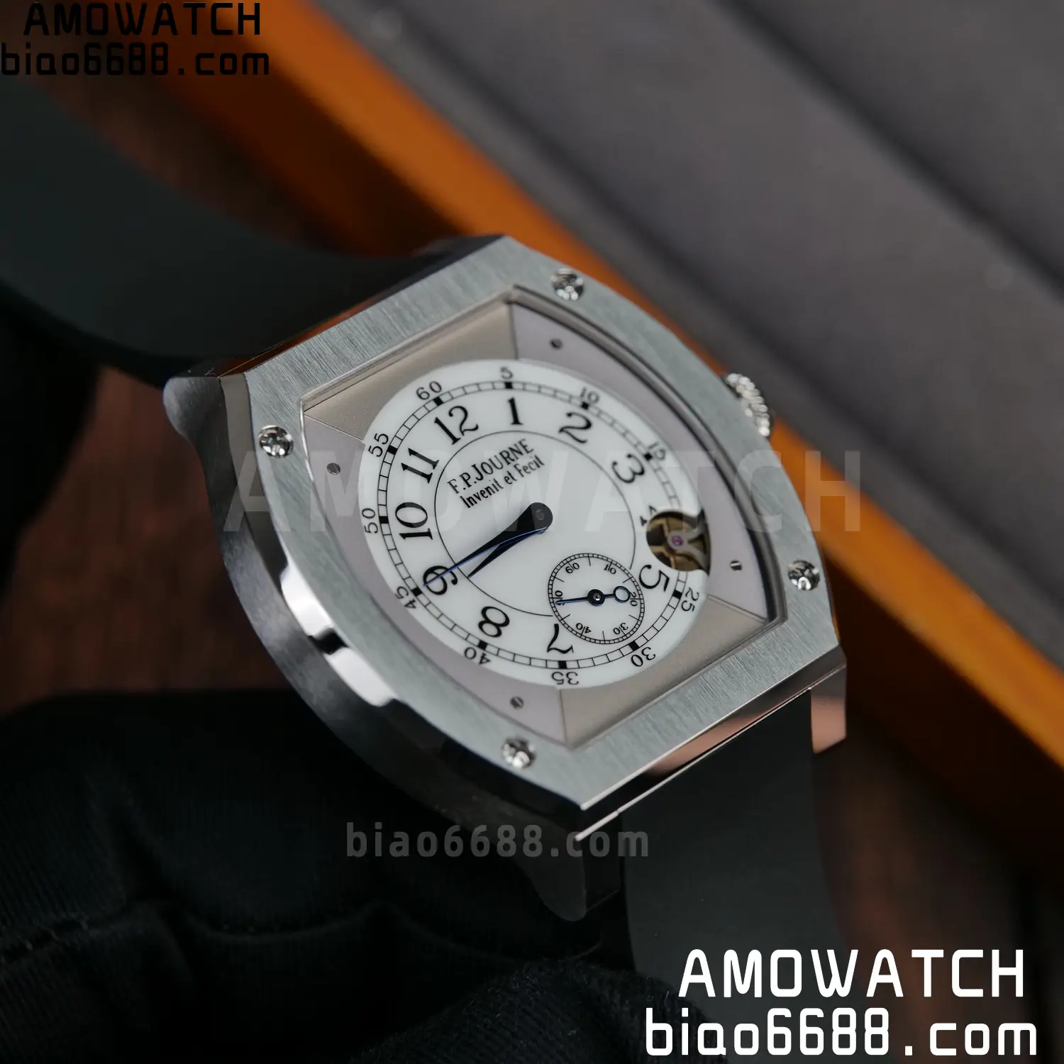 FPJ F.P.Journe Elegante FJ Factory Best Edition White Dial on Black Rubber Strap Quartz V2 95 baa475084e459f5 AMO Watch