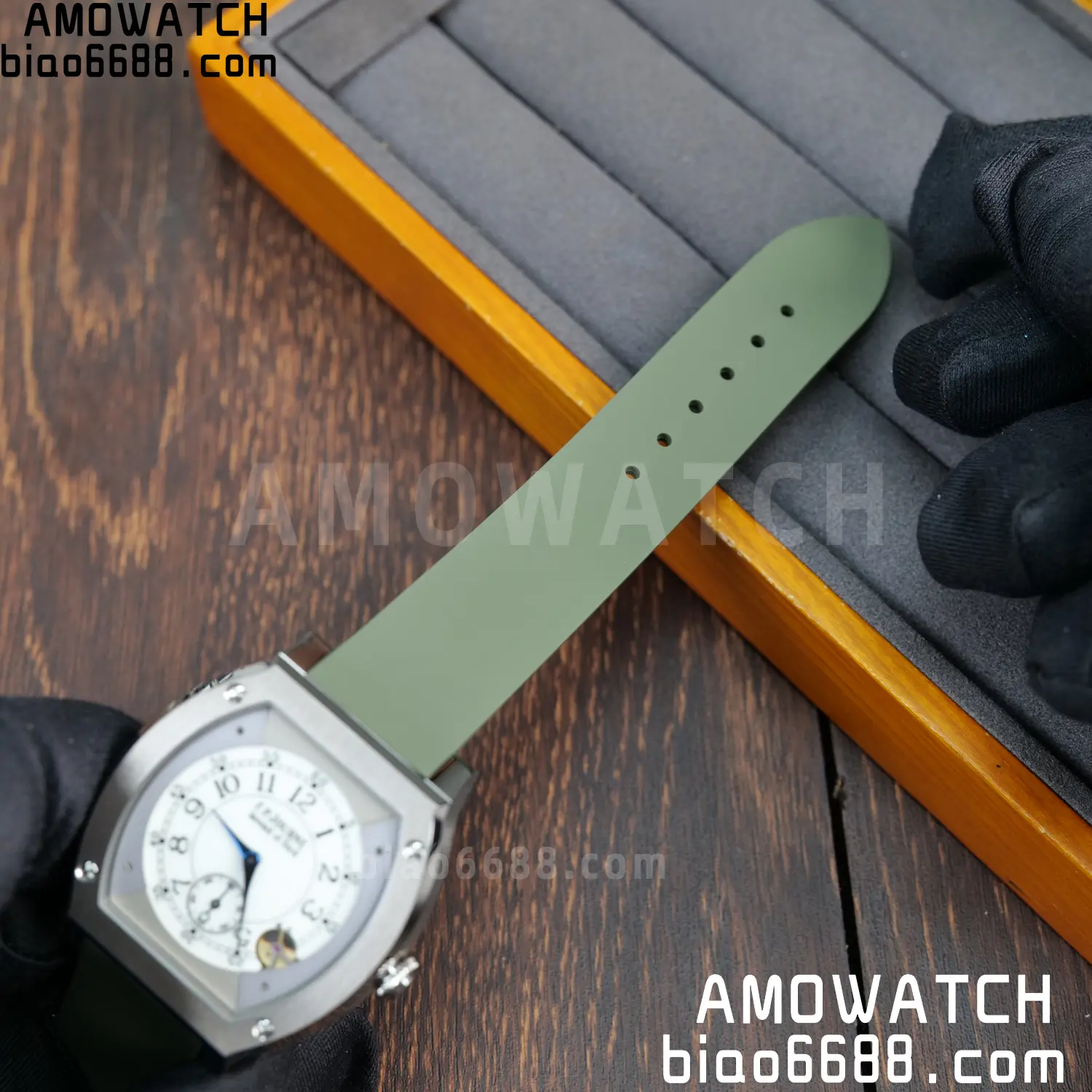 FPJ F.P.Journe Elegante FJ Factory Best Edition White Dial on Green Rubber Strap Quartz V2 83 be952a1ab89a90f AMO Watch