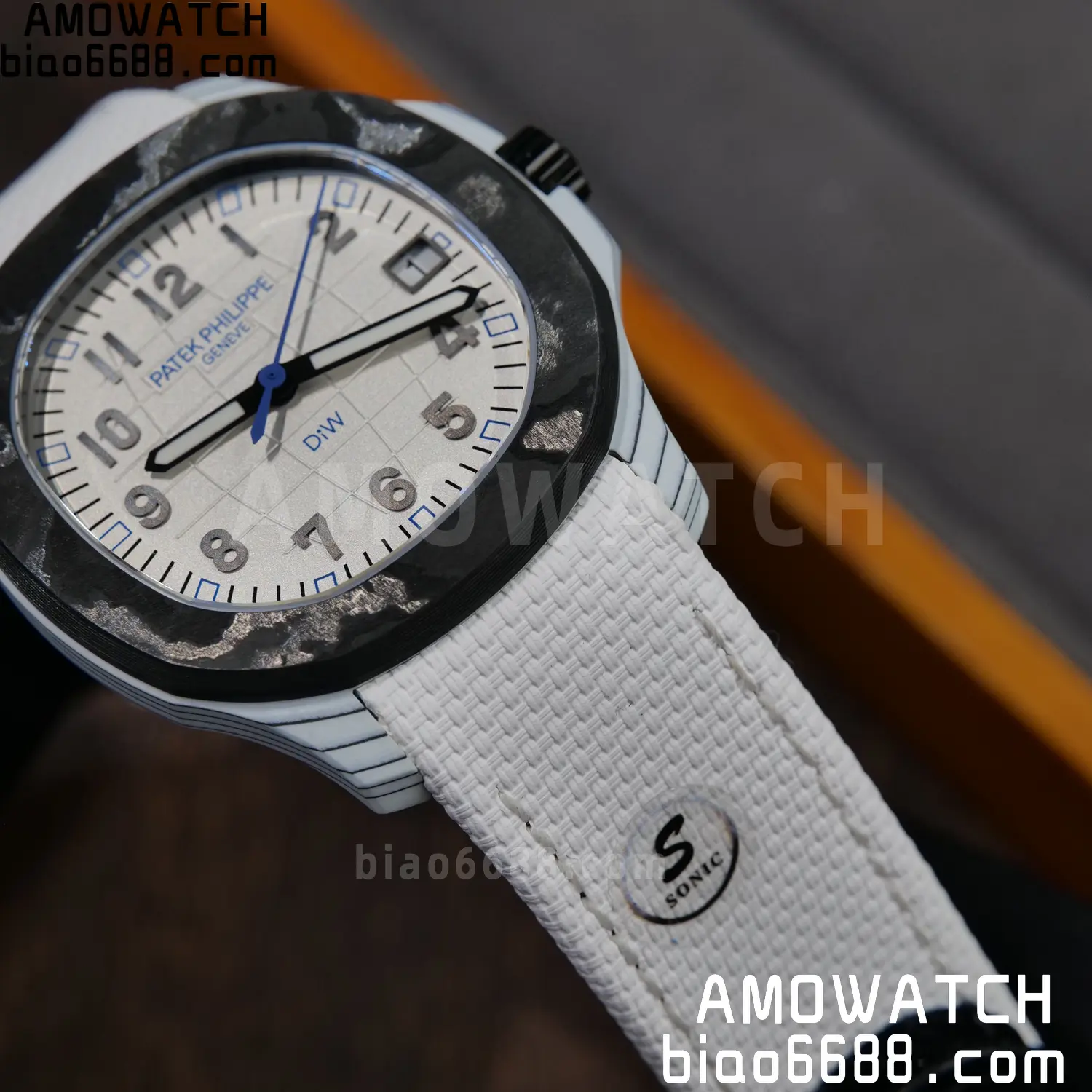 PP Aquanaut 5167 Polar Blue DIW SONIC Factory SF 1:1 Best Edition White Dial On White Nylon Strap DD324 81 c09fd5a665c5685 阿默表行AmoWatch