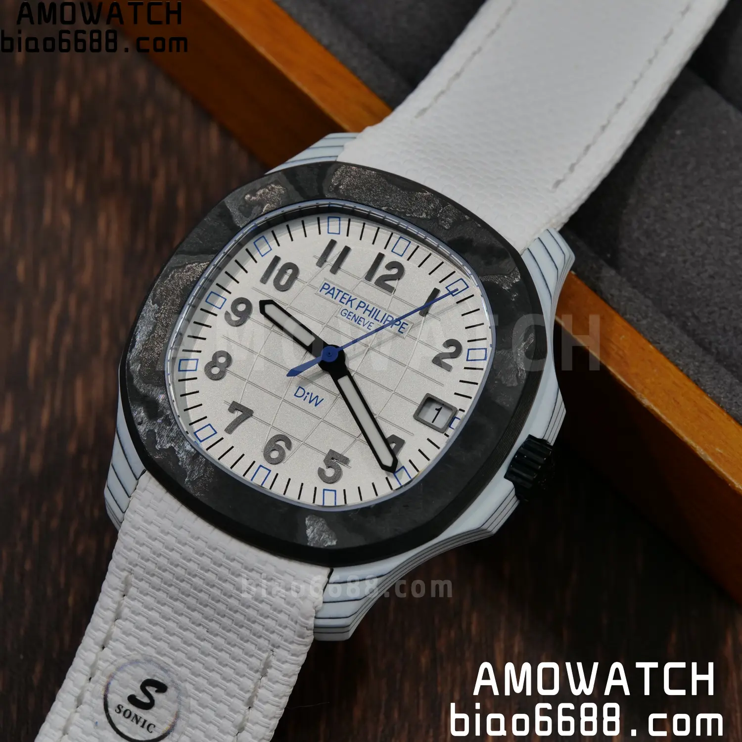 PP Aquanaut 5167 Polar Blue DIW SONIC Factory SF 1:1 Best Edition White Dial On White Nylon Strap DD324 99 c2dd0132ebd19ea 阿默表行AmoWatch