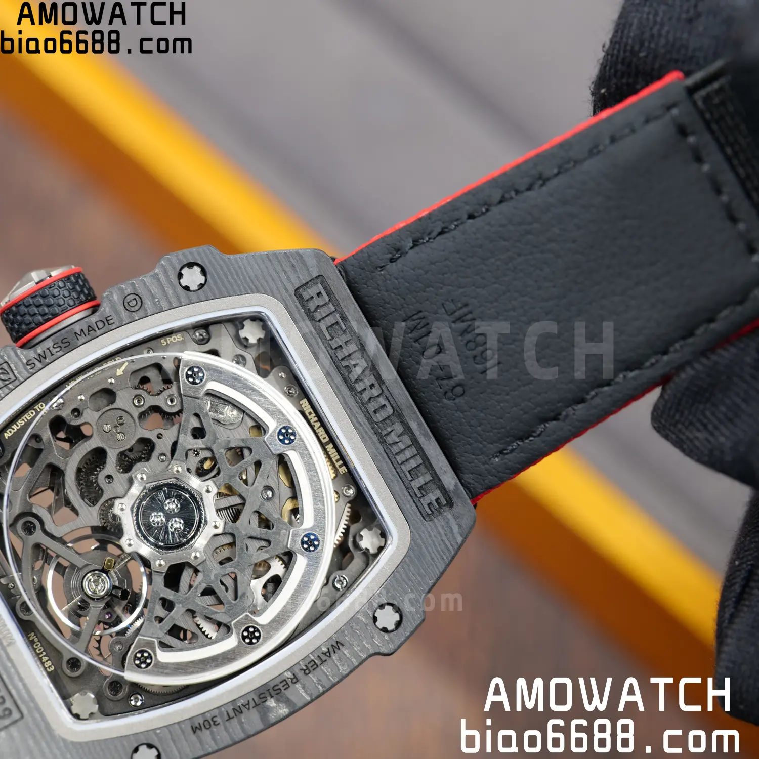 RICHARD MILLE 1:1 RM67-02 Black NTPT RICH Factory Pro 1:1 Italy Skeleton Dial White Nylon Strap CRMA7 Super Clone V2 109 c5443ddd4979ceb AMO Watch