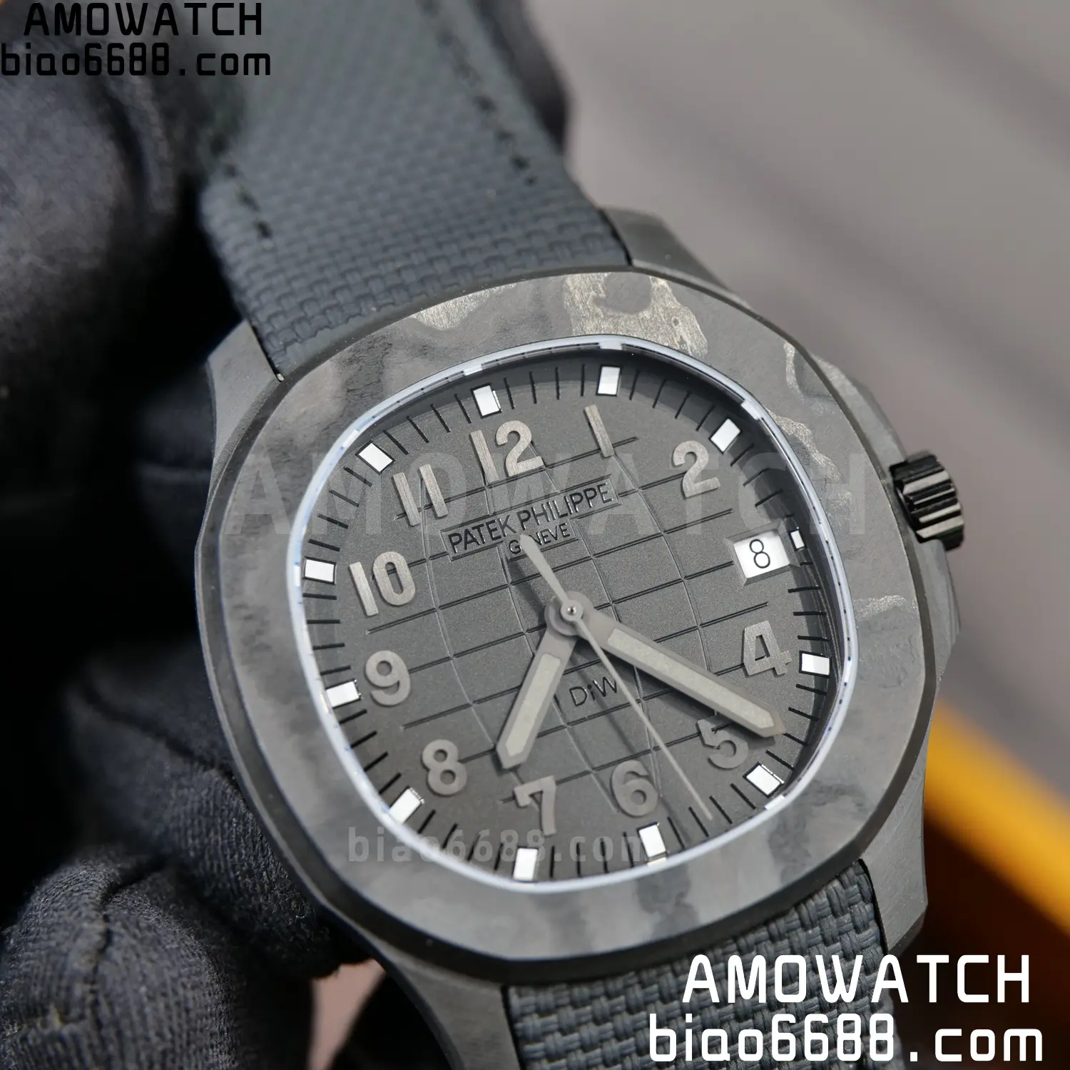 PP Aquanaut 5167 ALL Black DIW SONIC Factory SF 1:1 Best Edition Black Dial On Black Nylon Strap DD324 91 c8e6ebf004737bd 阿默表行AmoWatch