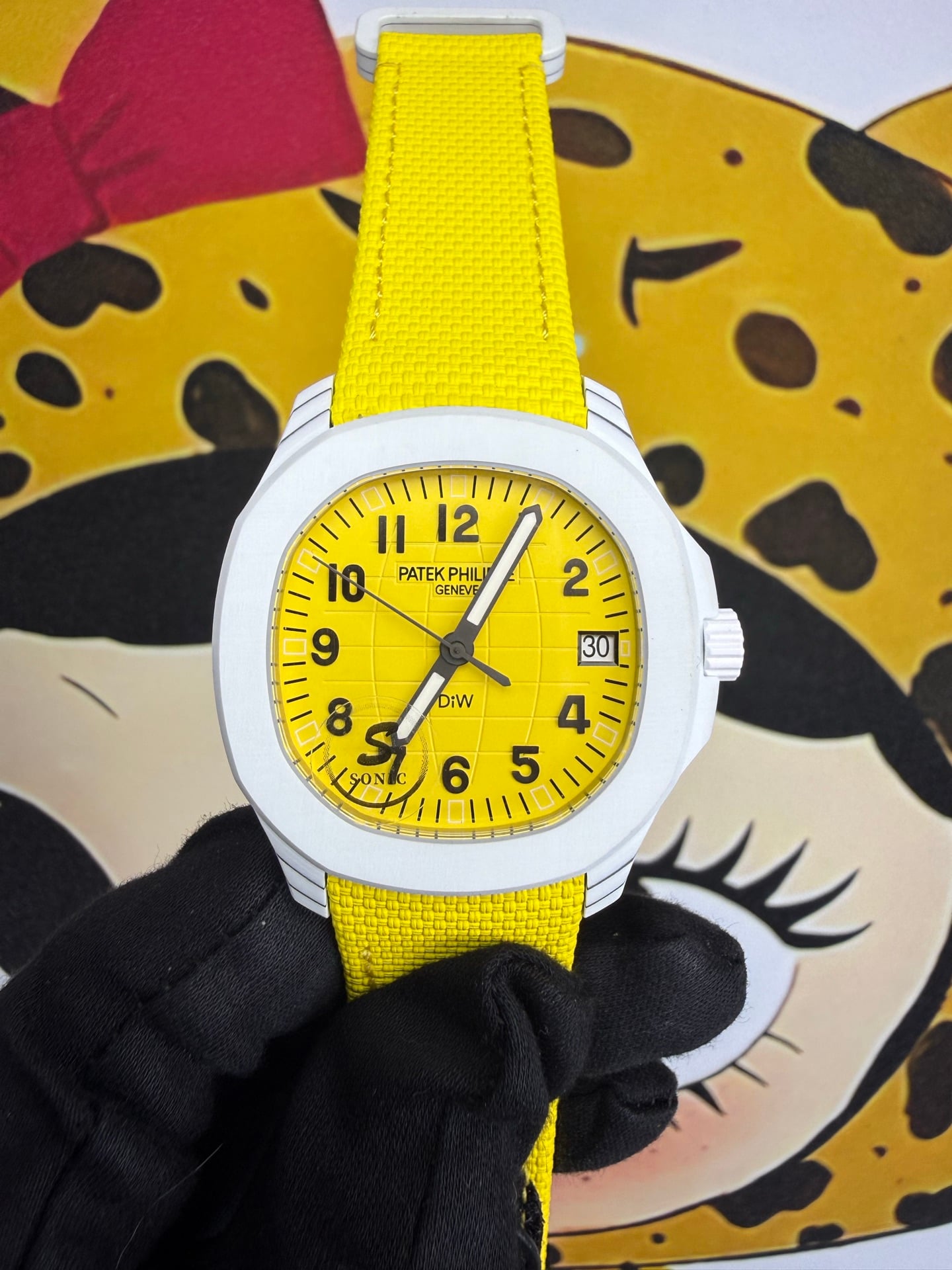PP Aquanaut 5167 Lemon DIW SONIC Factory SF 1:1 Best Edition Yellow Dial On Yellow Nylon Strap DD324 25 cbc1eaa78649a7a 阿默表行AmoWatch