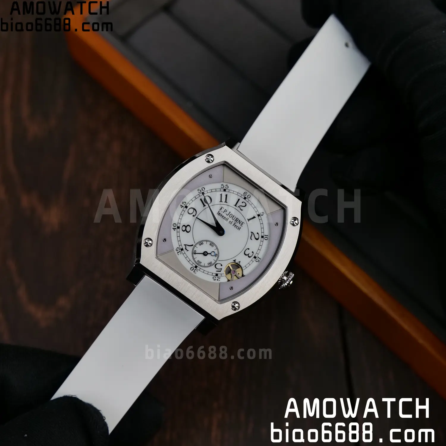 FPJ F.P.Journe Elegante FJ Factory Best Edition White Dial on White Rubber Strap Quartz V2 81 cc1e2bae23207bd AMO Watch