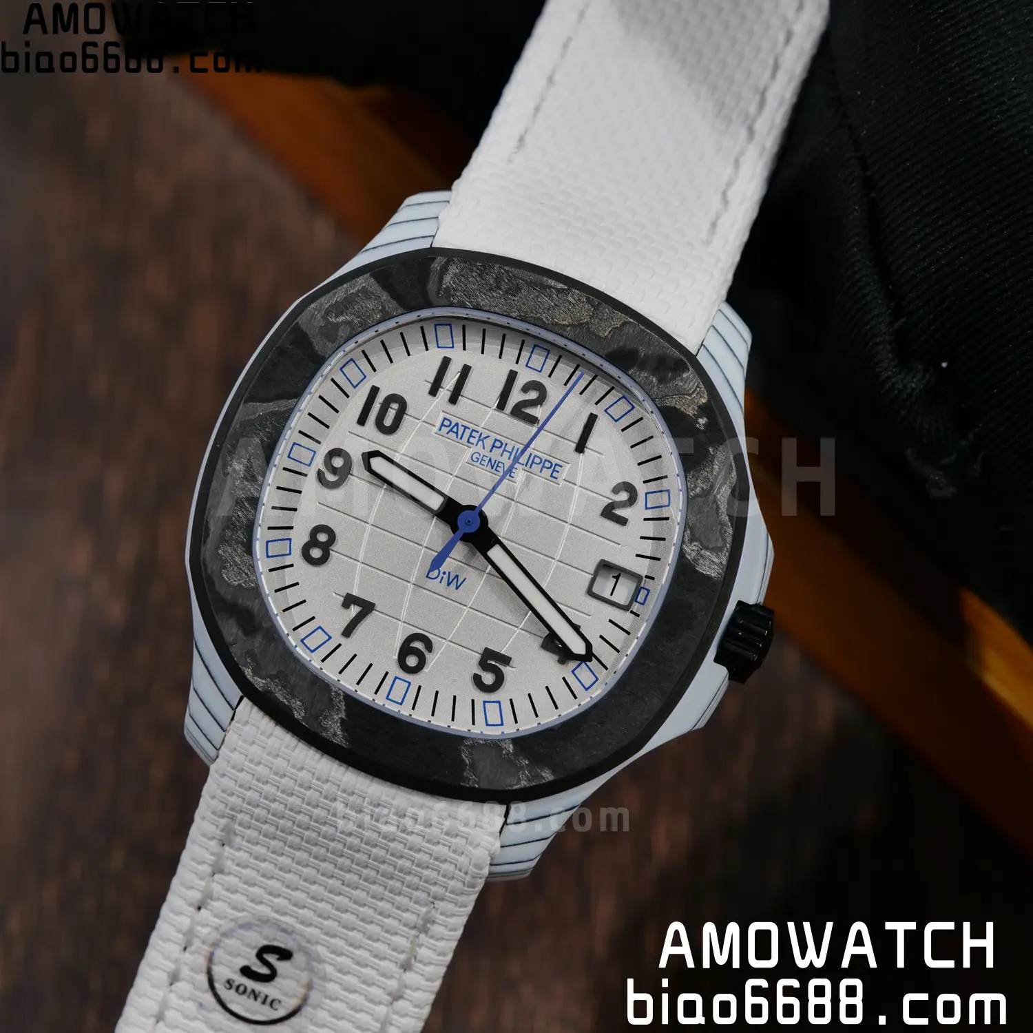 PP Aquanaut 5167 Polar Blue DIW SONIC Factory SF 1:1 Best Edition White Dial On White Nylon Strap DD324 93 cc69ae5731ec022 阿默表行AmoWatch