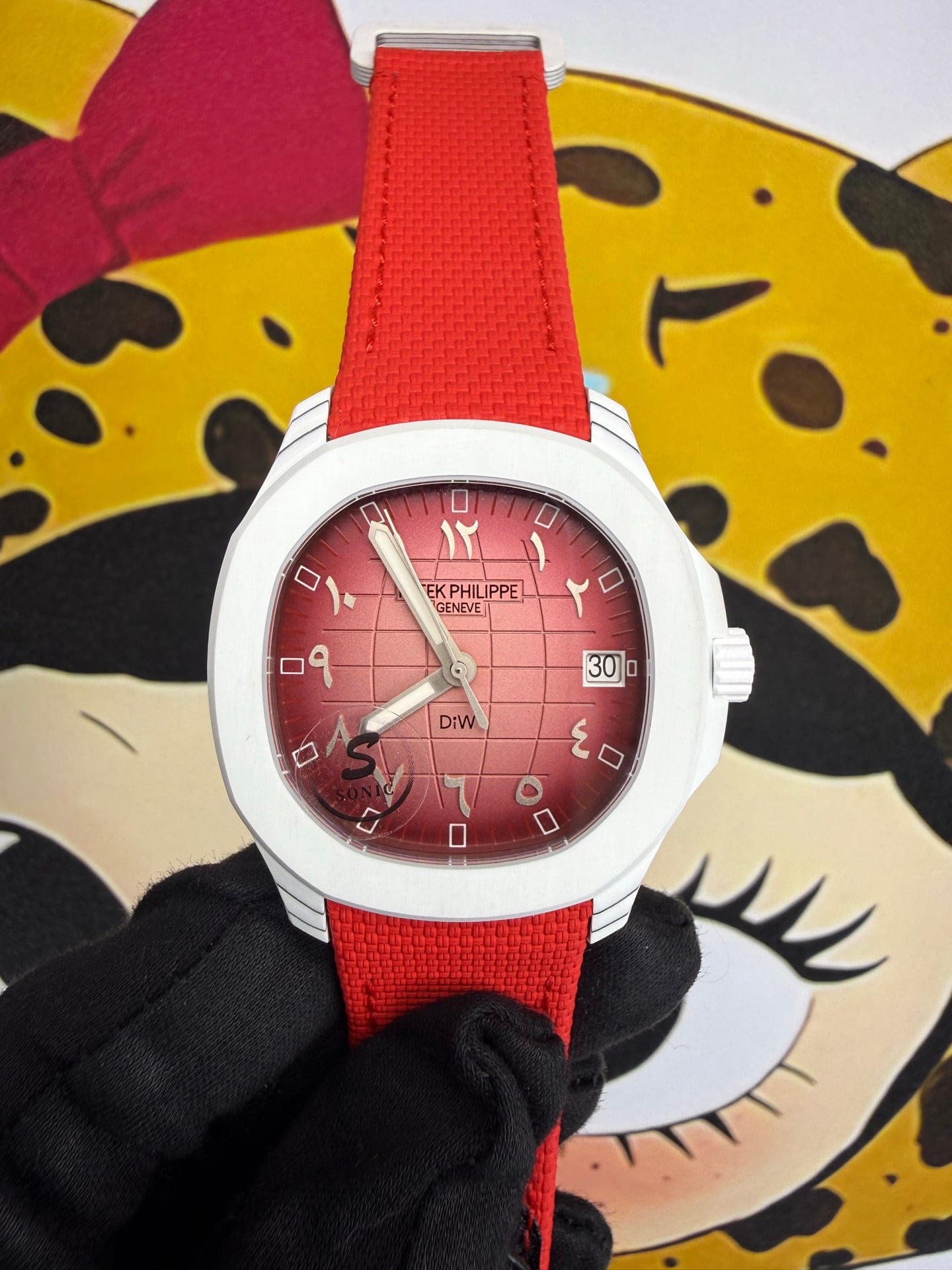 PP Aquanaut 5167 Royale DIW SONIC Factory SF 1:1 Best Edition Red Dial On Red Nylon Strap DD324 25 cd476cb31dd2c32 阿默表行AmoWatch
