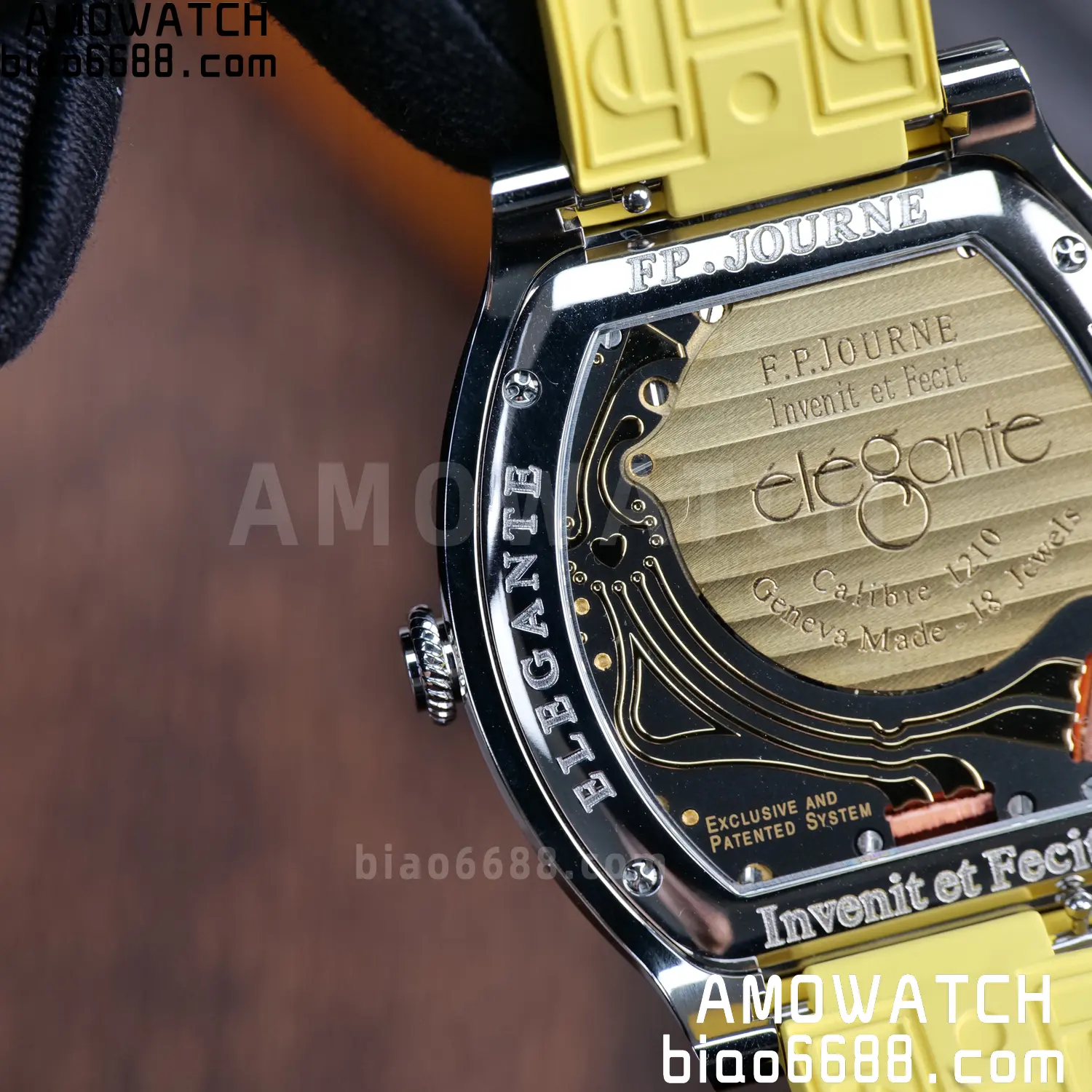 FPJ F.P.Journe Elegante FJ Factory Best Edition White Dial on Yellow Rubber Strap Quartz V2 106 d595546157bfee8 AMO Watch