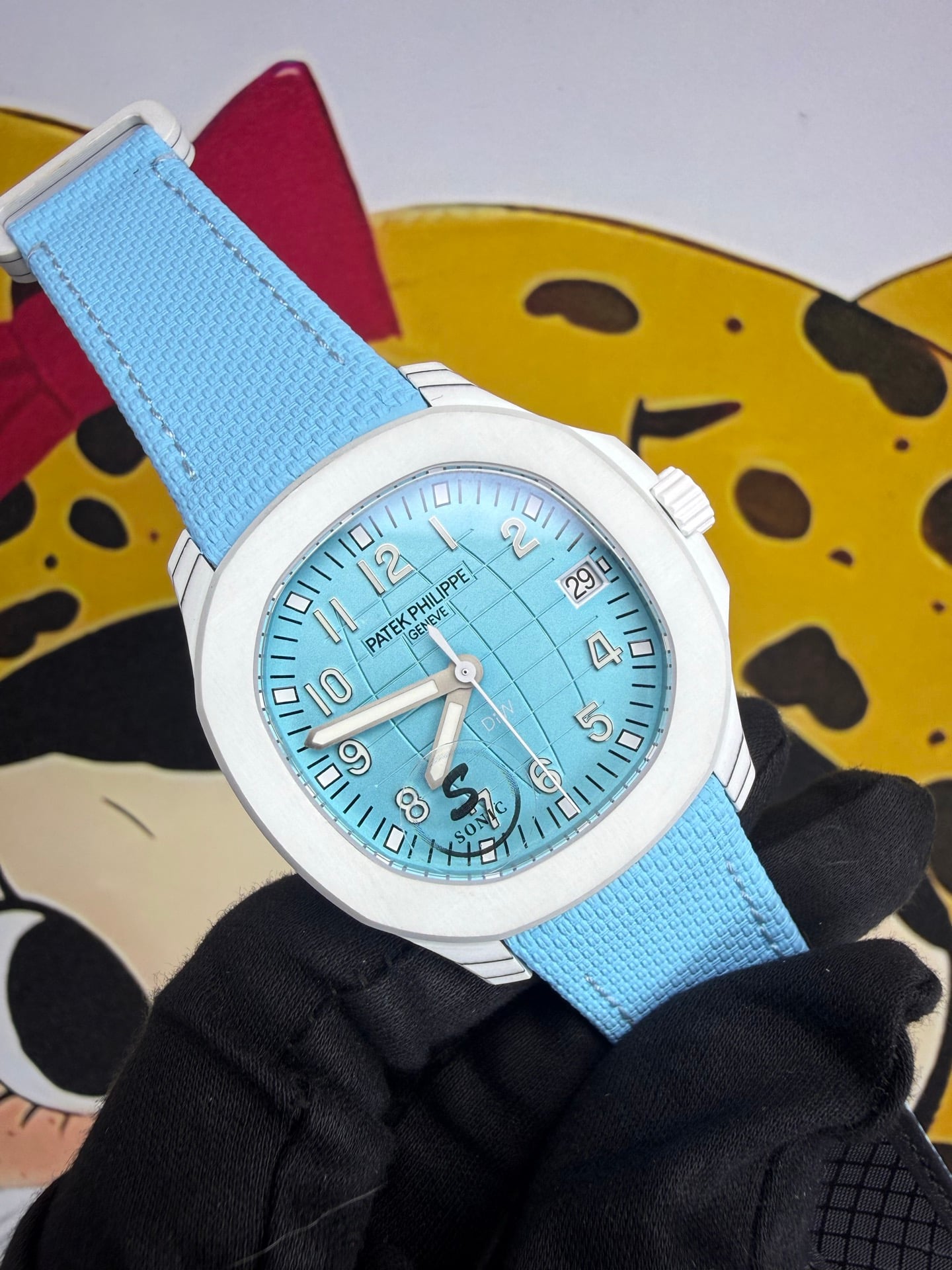 PP Aquanaut 5167 Azure DIW SONIC Factory SF 1:1 Best Edition Blue Dial On Blue Nylon Strap DD324 27 d713d971bc6ca49 阿默表行AmoWatch