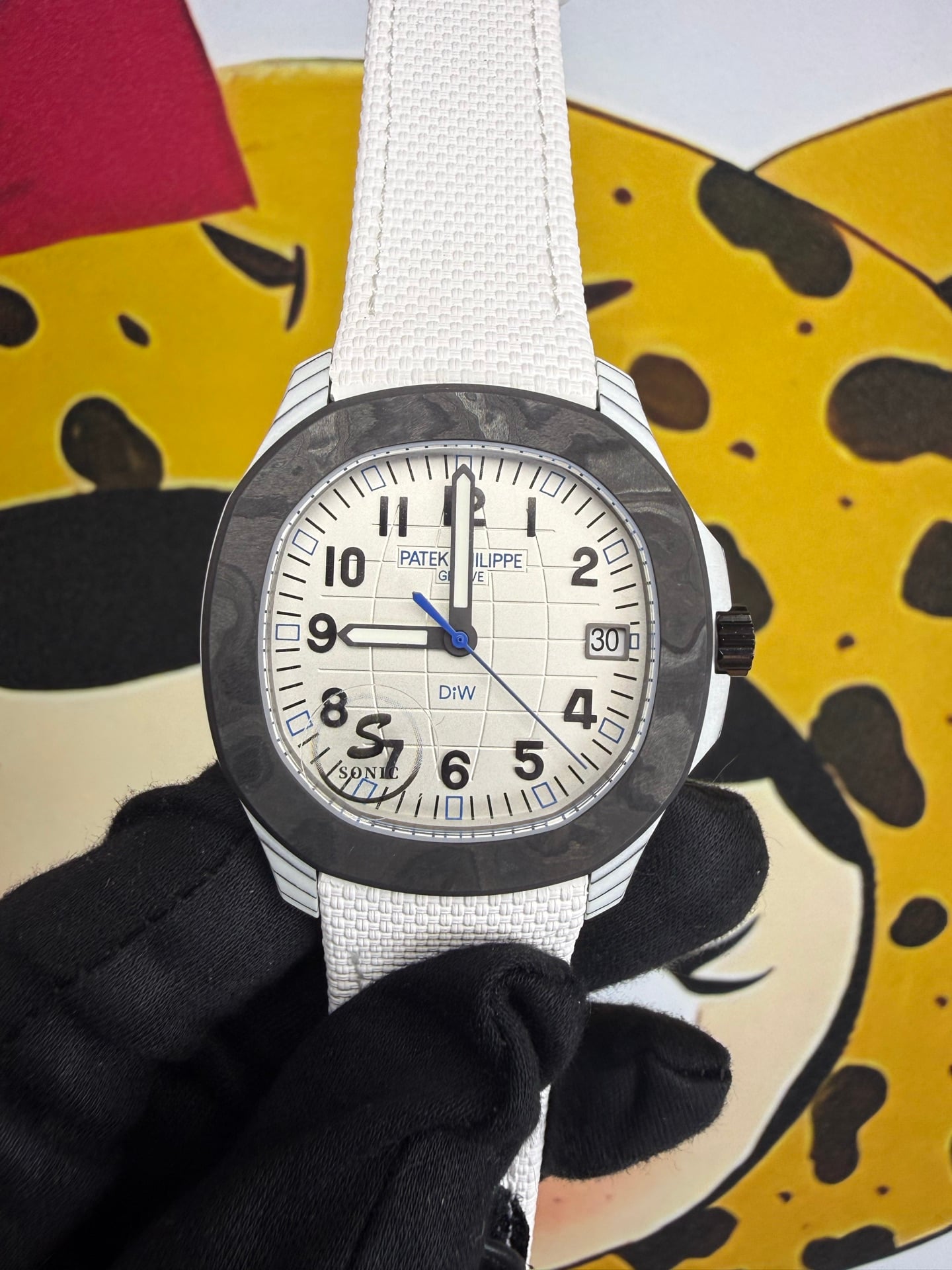 PP Aquanaut 5167 Polar Blue DIW SONIC Factory SF 1:1 Best Edition White Dial On White Nylon Strap DD324 25 d8dbeb529c043d6 阿默表行AmoWatch