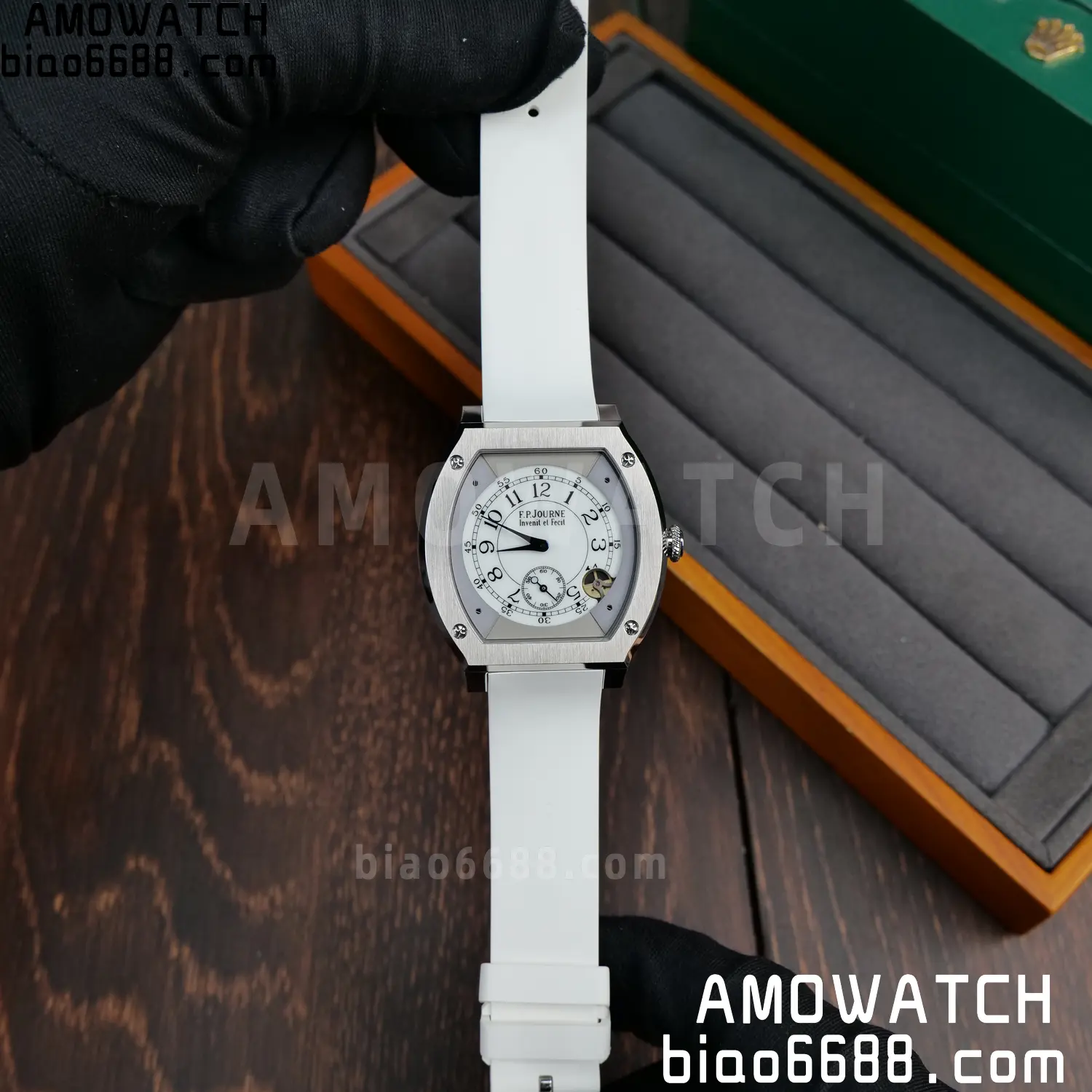 FPJ F.P.Journe Elegante FJ Factory Best Edition White Dial on White Rubber Strap Quartz V2 79 db416696da7549c AMO Watch