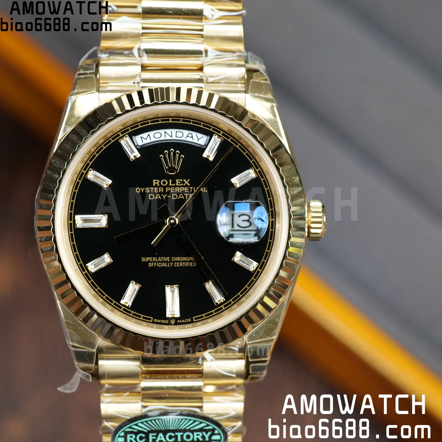 Rolex Day Date 40 YG 228238 RCF 1:1 Best Edition Black Dial on President Bracelet VR3255 (210g) 65 dd330b4b62c3c4d AMO Watch