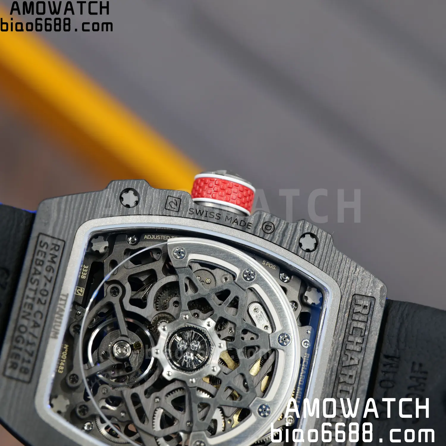 RICHARD MILLE RM67-02 Black NTPT RICH Factory PRO 1:1 France Blue/Red/White Skeleton Dial CRMA7 Super Clone V2 103 dd51a0713f26a61 阿默表行AmoWatch