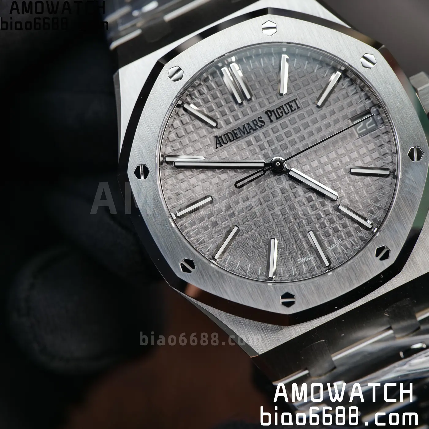 Royal Oak 41mm 15510 SS VSF 1:1 Best Edition Gray Textured Dial on SS Bracelet DD4302 Super Clone 104 e1a042570a24c21 AMO Watch
