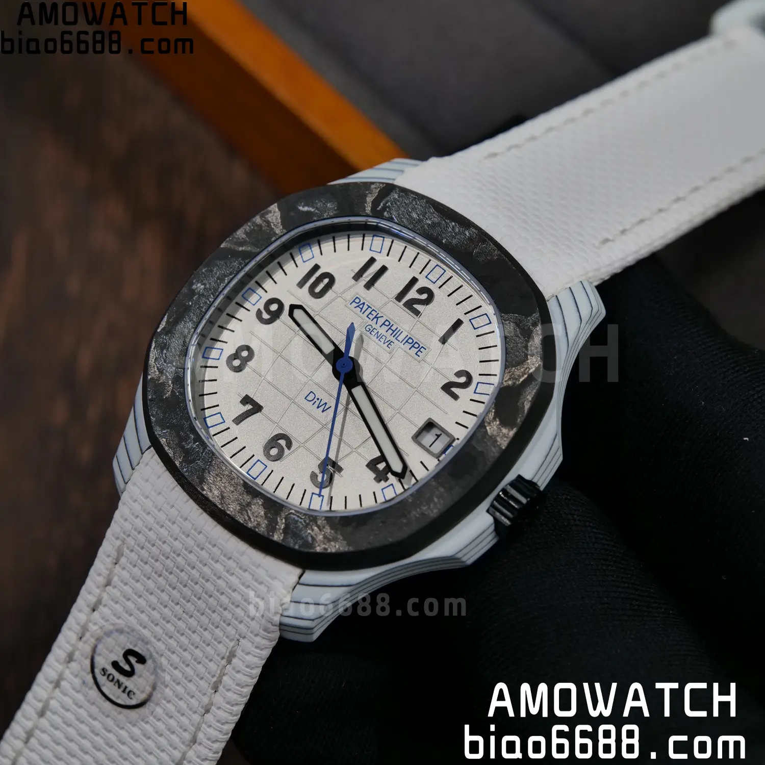 PP Aquanaut 5167 Polar Blue DIW SONIC Factory SF 1:1 Best Edition White Dial On White Nylon Strap DD324 85 e3607f30fdd313f 阿默表行AmoWatch