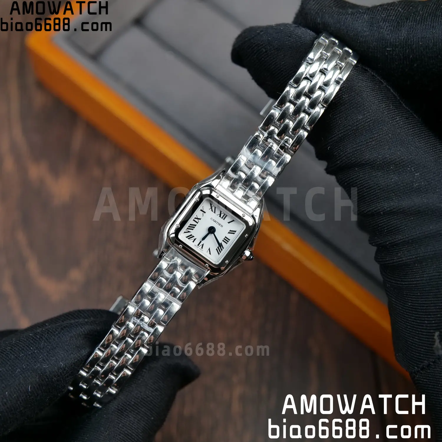 Panthère de Cartier Mini 19mm WSPN0012 BBA 1:1 Best Edition SS White Dial on SS Bracelet Swiss Quartz 72 e37a761210841dc AMO Watch