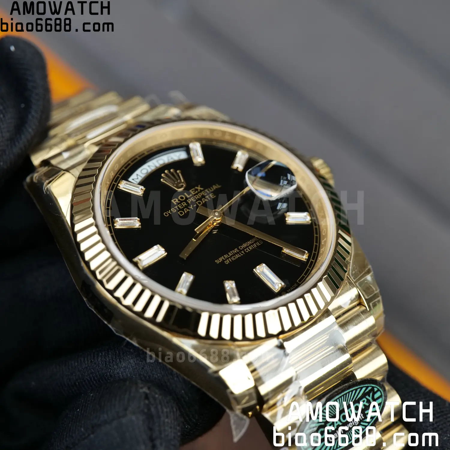Rolex Day Date 40 YG 228238 RCF 1:1 Best Edition Black Dial on President Bracelet VR3255 (210g) 74 e518a093d8208c0 AMO Watch