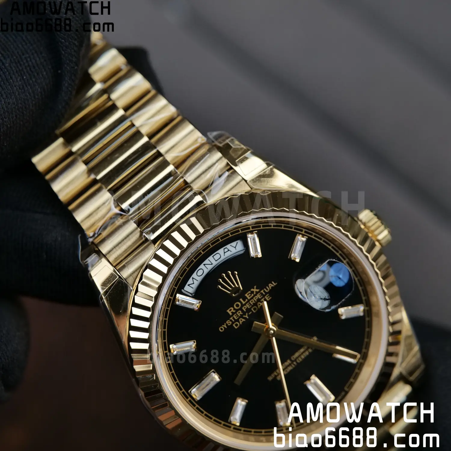 Rolex Day Date 40 YG 228238 RCF 1:1 Best Edition Black Dial on President Bracelet VR3255 (210g) 71 e5971b411808c2d AMO Watch