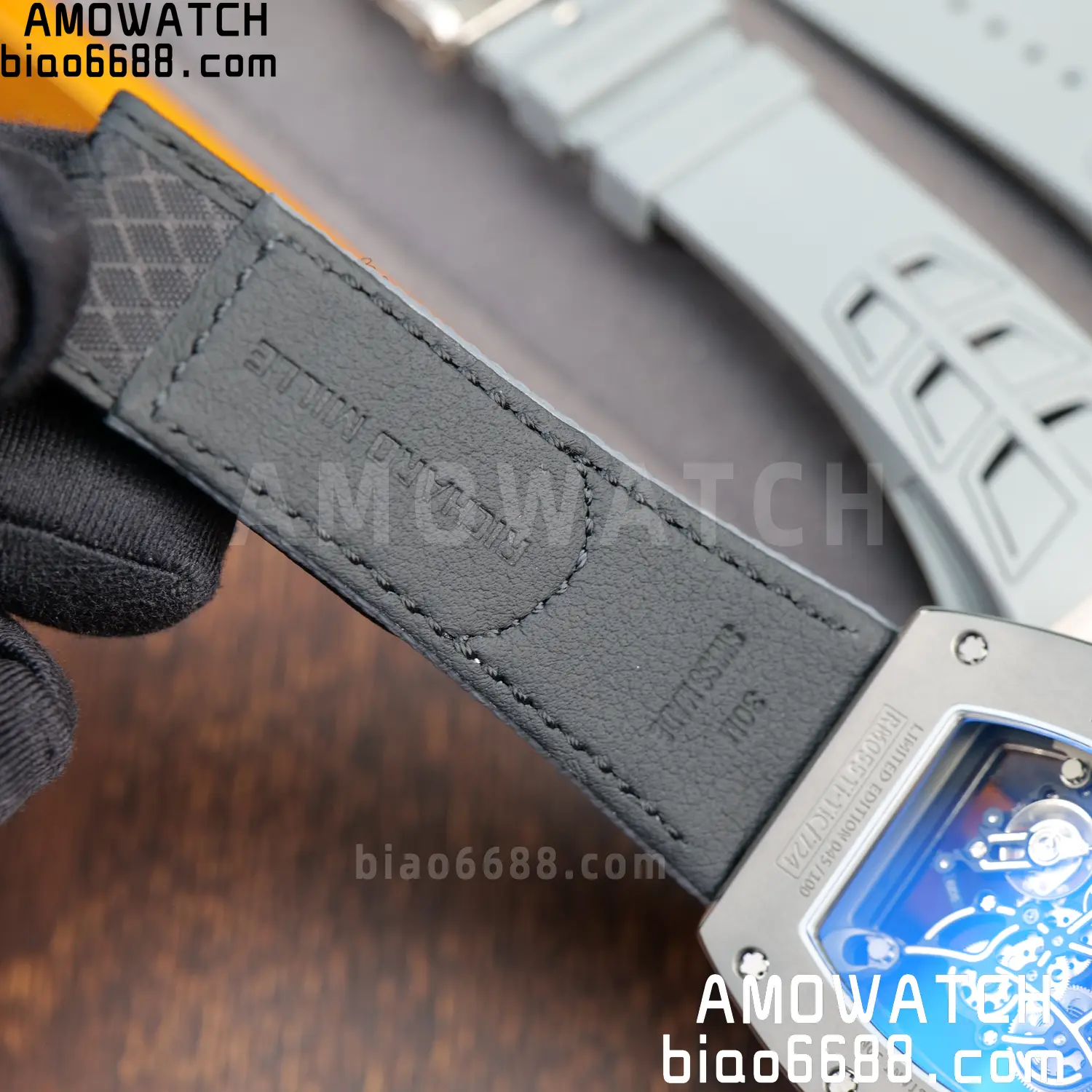 RICHARD MILLE RM055 Gray Ceramic UMI 1:1 Best Edition on Nylon Strap RMUL2 Free Sprung 53 e807f1d6cf575f6 AMO Watch