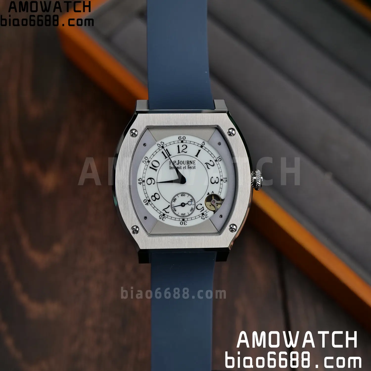 FPJ F.P.Journe Elegante FJ Factory Best Edition White Dial on Blue Rubber Strap Quartz V2 87 e89dec04da6324c AMO Watch