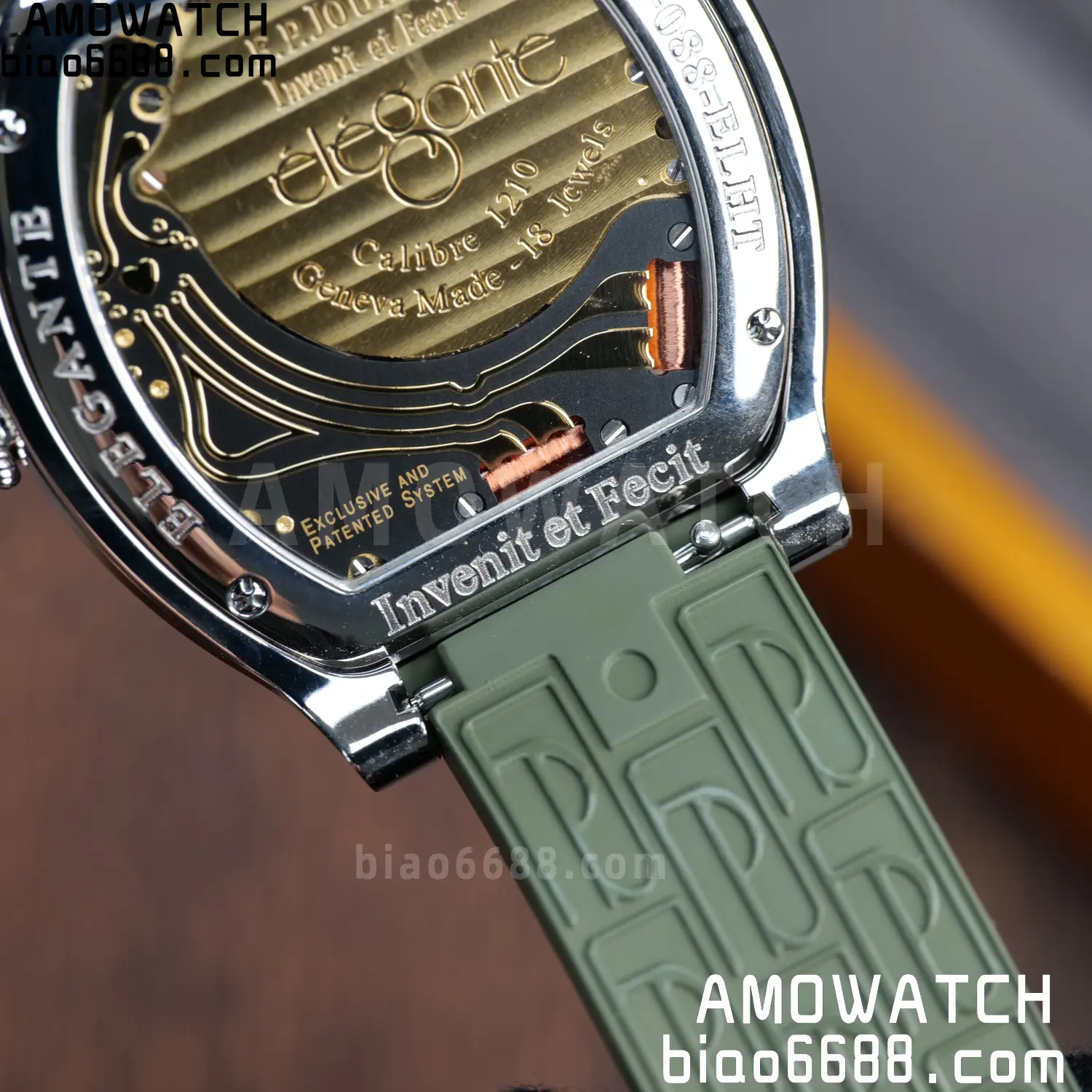 FPJ F.P.Journe Elegante FJ Factory Best Edition White Dial on Green Rubber Strap Quartz V2 110 e9232149fd38ecb AMO Watch