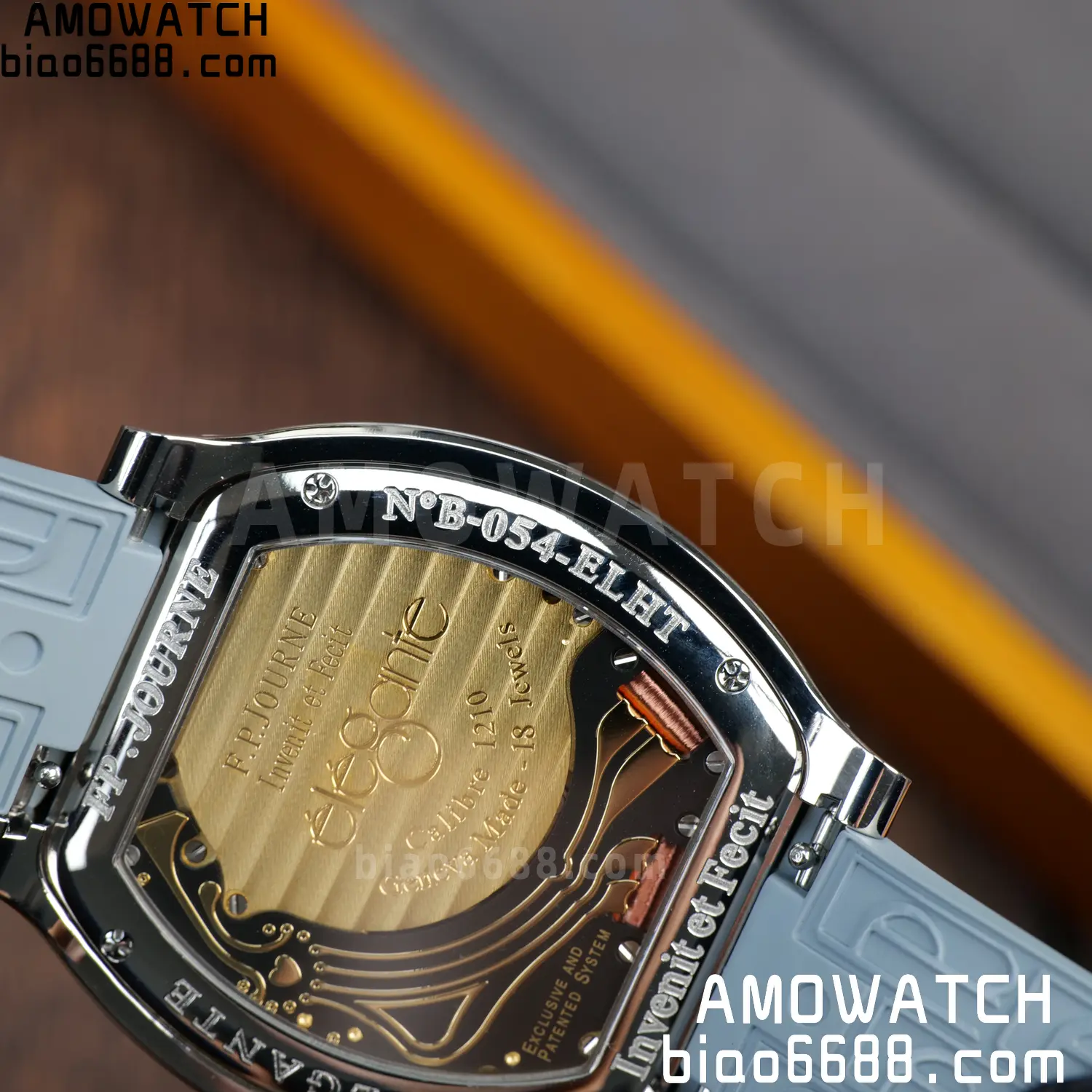 FPJ F.P.Journe Elegante FJ Factory Best Edition White Dial on Gray Rubber Strap Quartz V2 109 ebb2bd2cecc122b AMO Watch