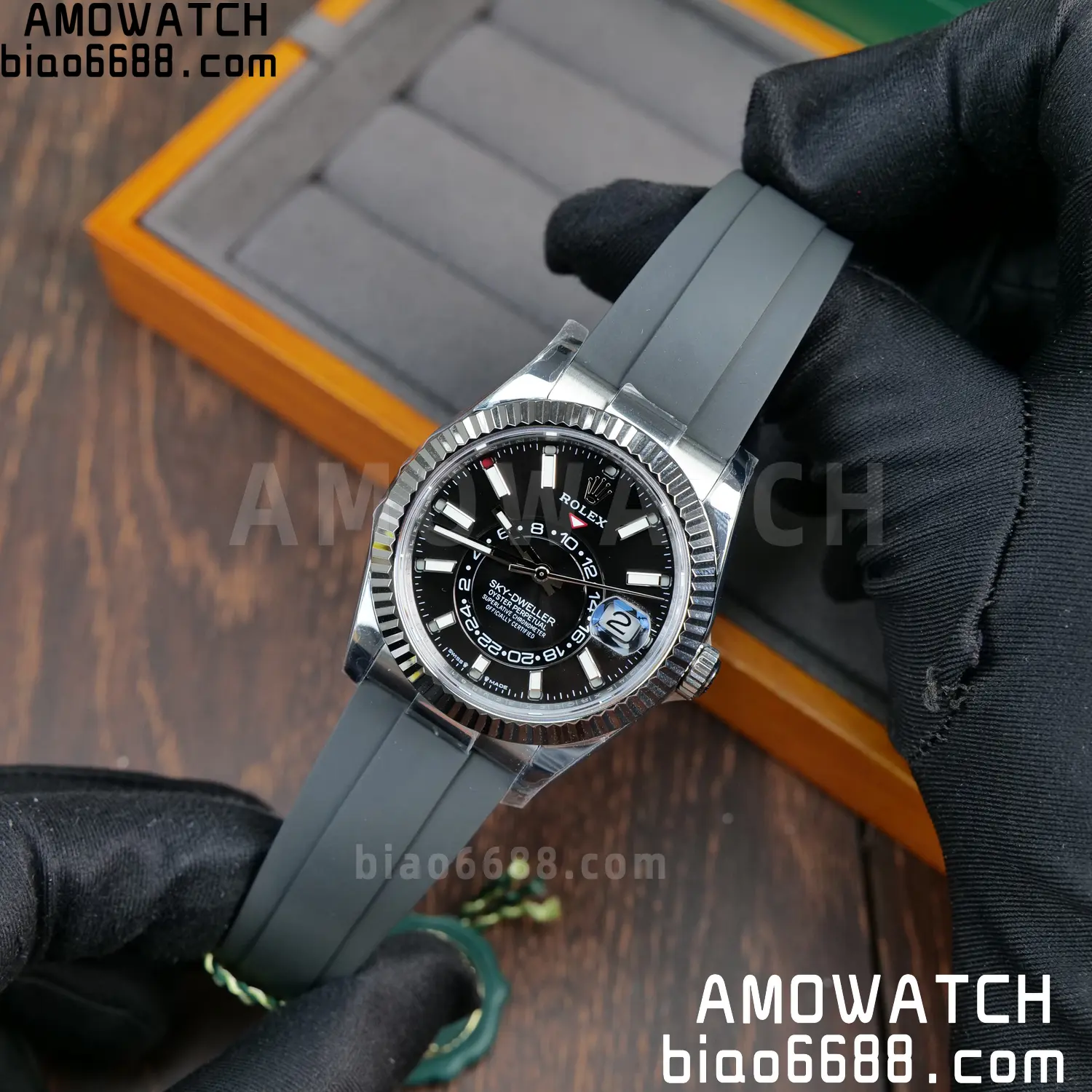Rolex Sky-Dweller 336239 SS ZF 1:1 Best Edition Black Dial on Oysterflex Strap A23J (Gain Weight) 41 ec164fd0385757f 阿默表行AmoWatch