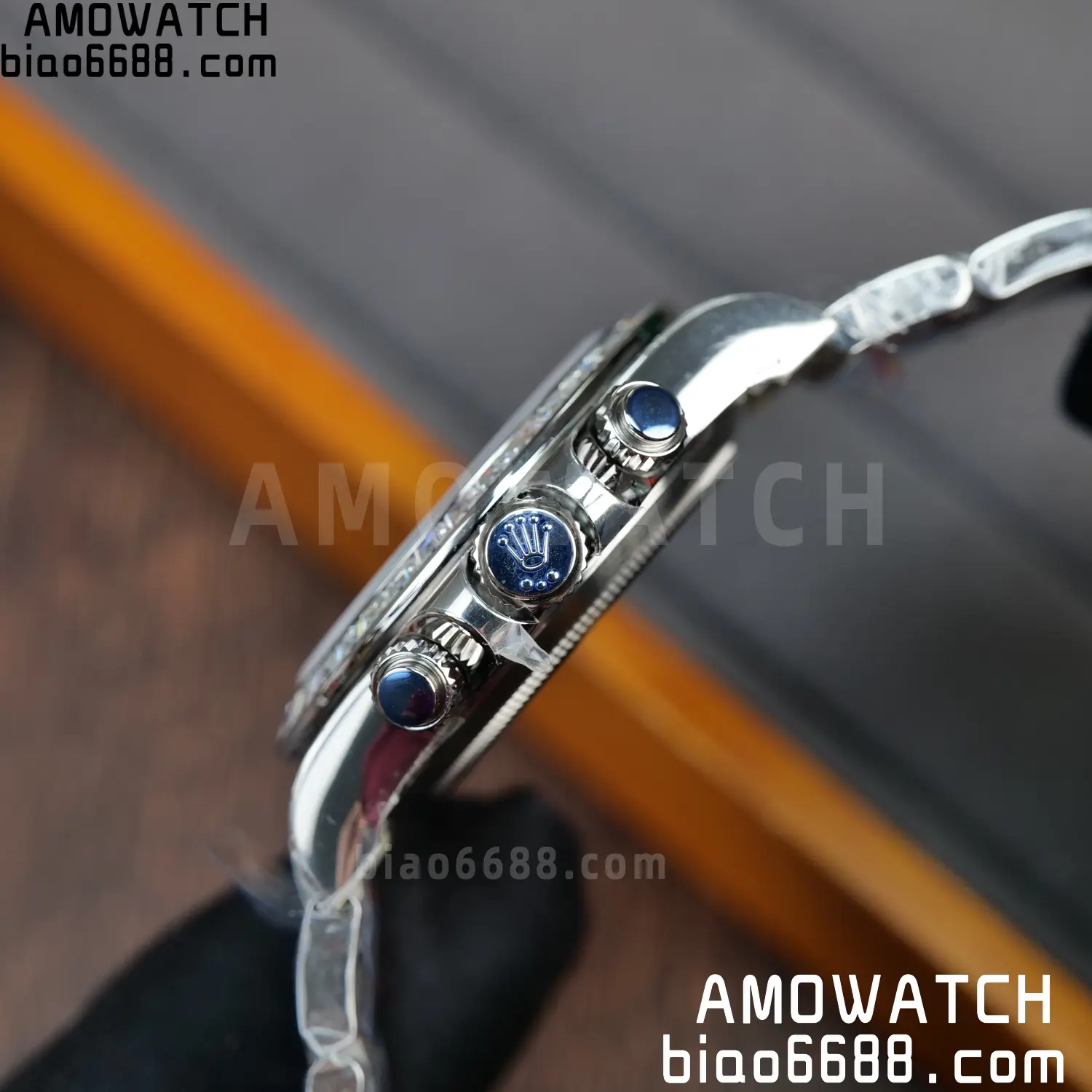 Rolex Daytona 116506 PPM Factory Best Edition Ice Blue Dial Crystal Markers on SS Bracelet 4130 85 ee0da98b6f61ef9 AMO Watch