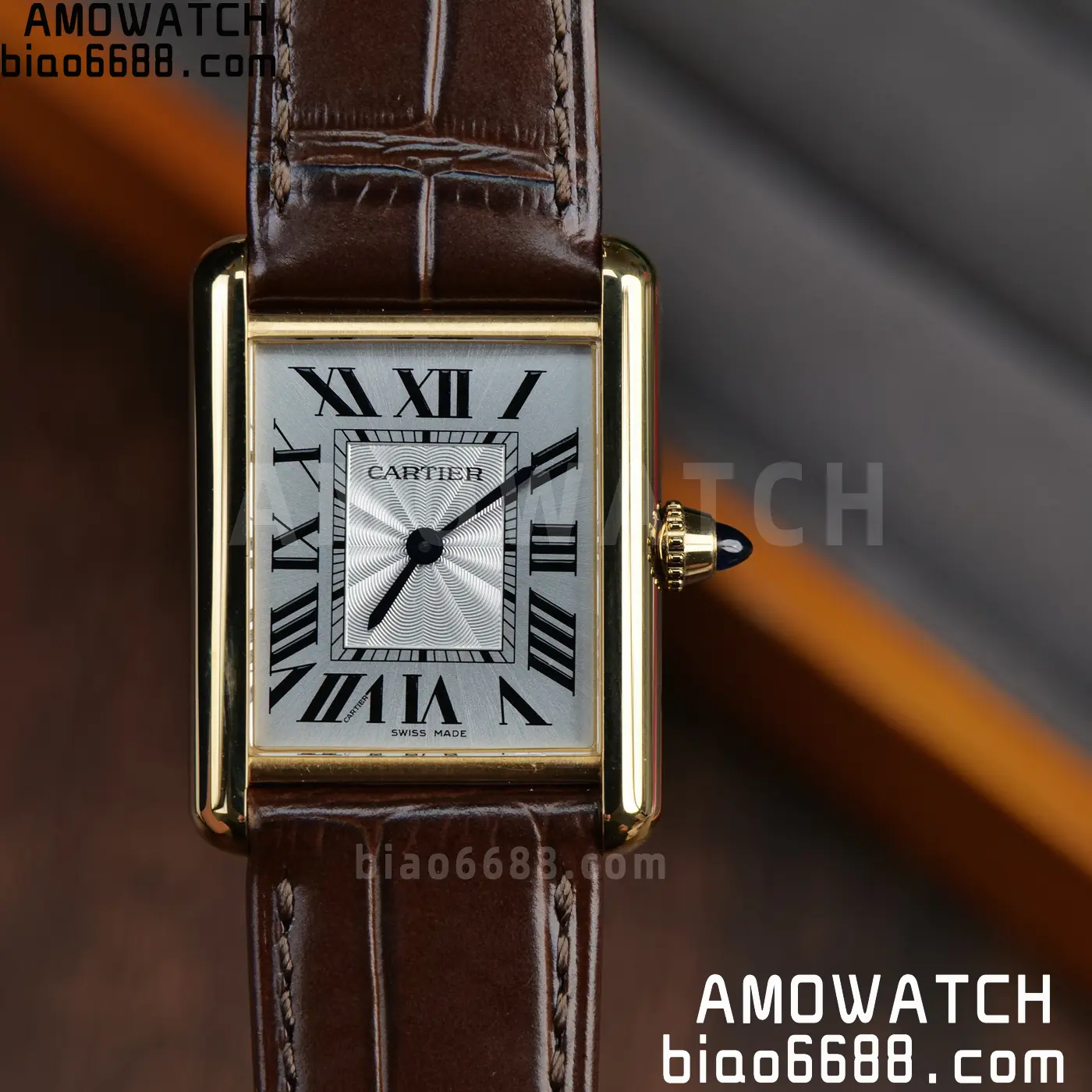CARTIER Tank Must YG W1529756 25.5mm F1 Facftory 1:1 Best Edition White Dial on Brown Leather Strap Ronda 70 ee2edcae2539dc4 AMO Watch