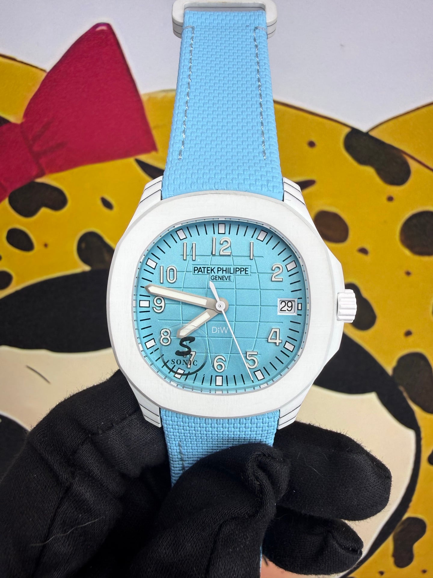 PP Aquanaut 5167 Azure DIW SONIC Factory SF 1:1 Best Edition Blue Dial On Blue Nylon Strap DD324 26 ef3bbb7b84fd2c0 阿默表行AmoWatch
