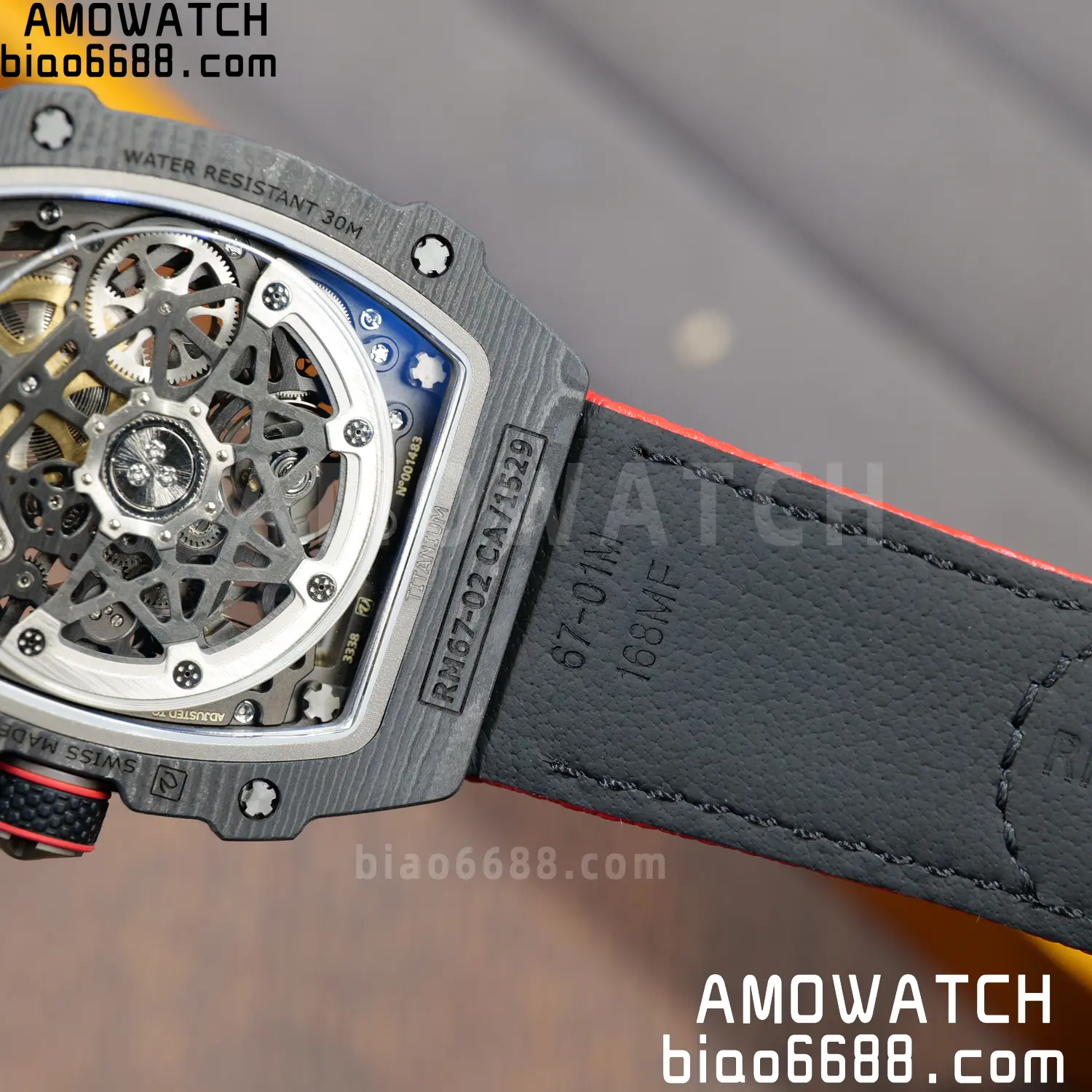 RICHARD MILLE 1:1 RM67-02 Black NTPT RICH Factory Pro 1:1 Italy Skeleton Dial White Nylon Strap CRMA7 Super Clone V2 111 ef6c67c4dc5a338 AMO Watch