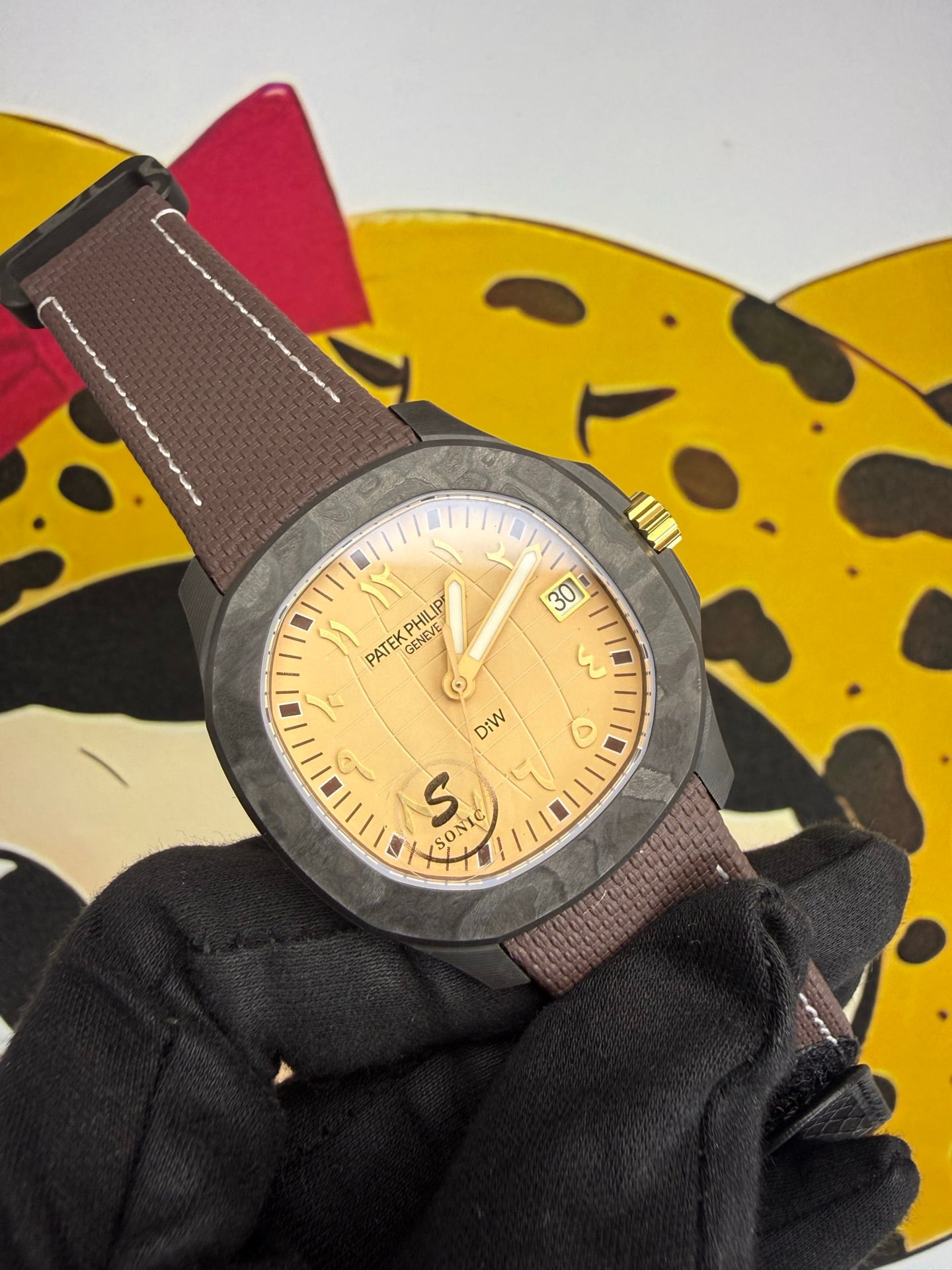 PP Aquanaut 5167 Desert Eagle DIW SONIC Factory SF 1:1 Best Edition RG Dial On Brown Nylon Strap DD324 27 ef7c2da628ae177 阿默表行AmoWatch