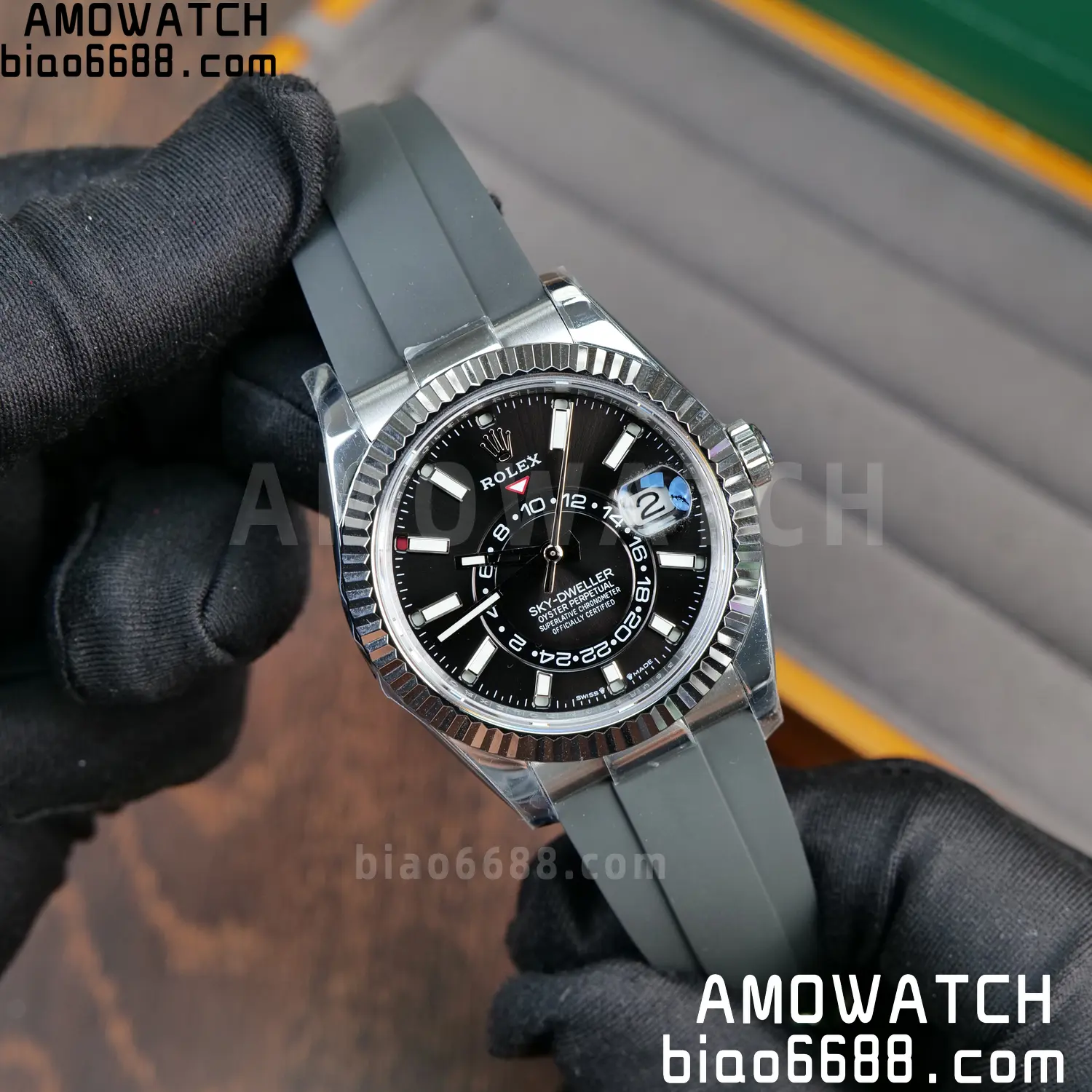 Rolex Sky-Dweller 336239 SS ZF 1:1 Best Edition Black Dial on Oysterflex Strap A23J (Gain Weight) 39 f0ac8e2f652f6ec 阿默表行AmoWatch