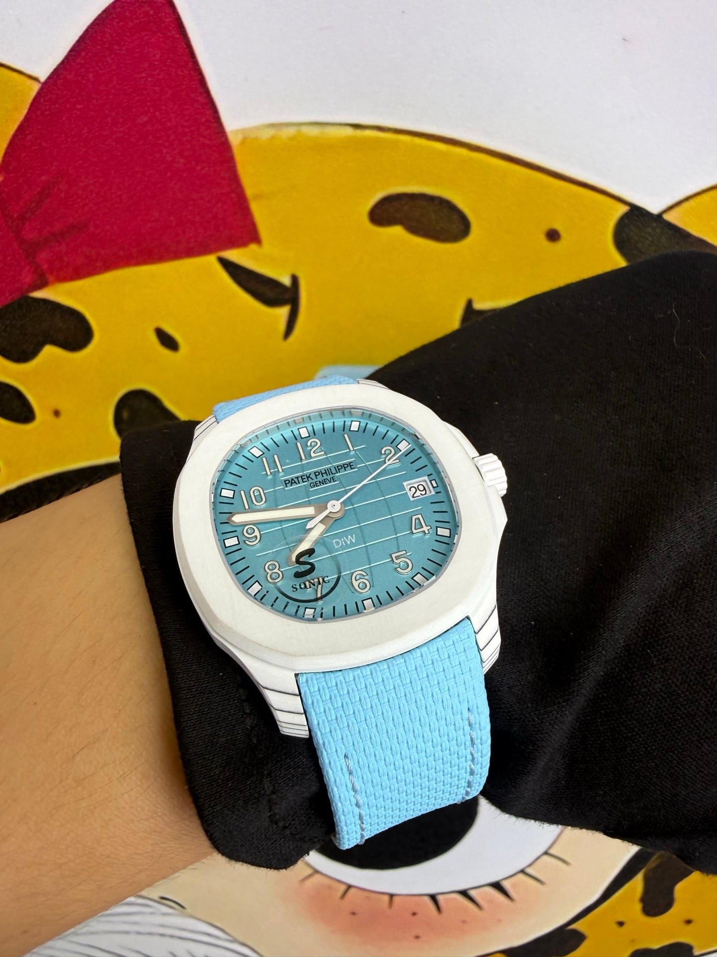 PP Aquanaut 5167 Azure DIW SONIC Factory SF 1:1 Best Edition Blue Dial On Blue Nylon Strap DD324 25 f1807a7be82f96d 阿默表行AmoWatch