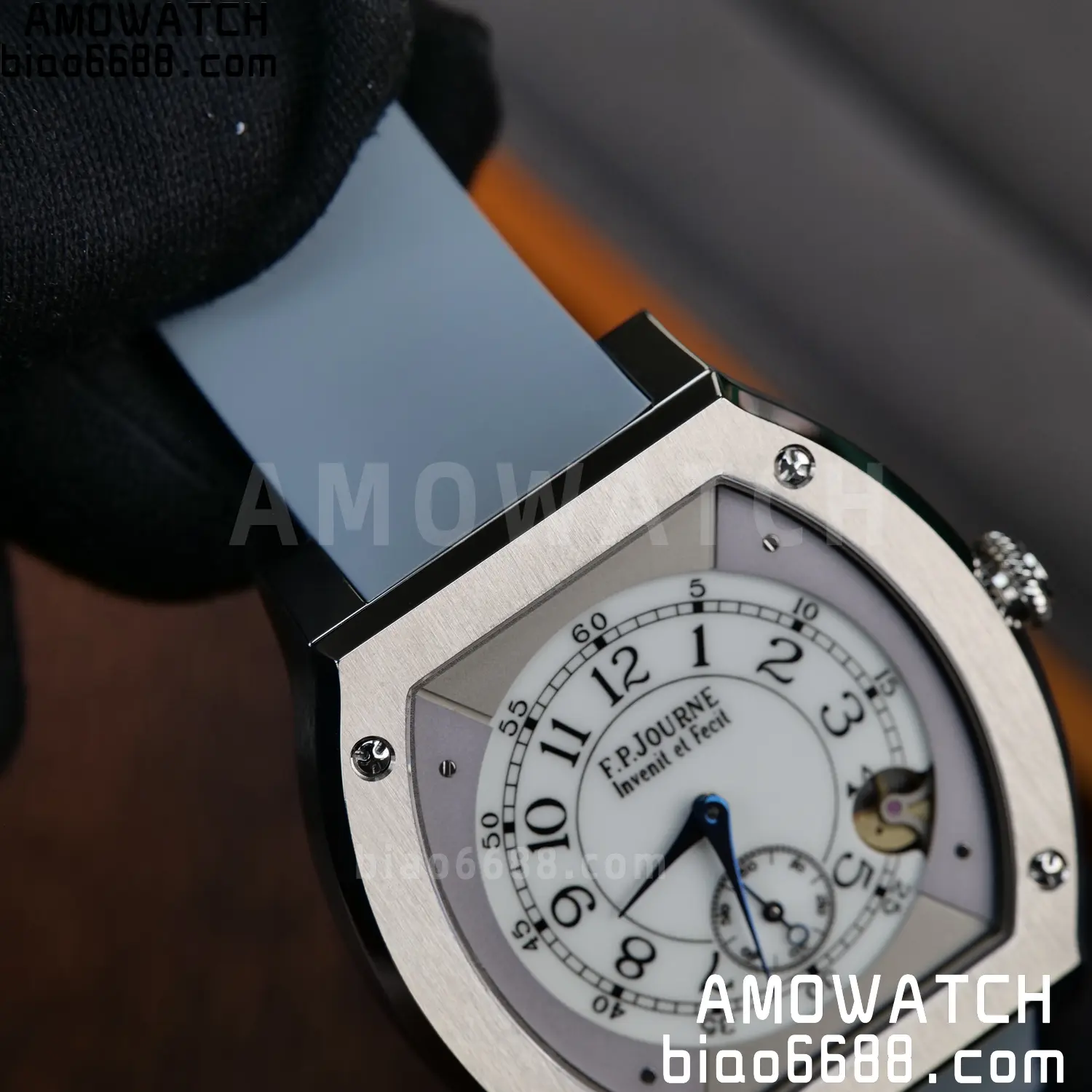 FPJ F.P.Journe Elegante FJ Factory Best Edition White Dial on Gray Rubber Strap Quartz V2 99 f1d8840025734a5 AMO Watch