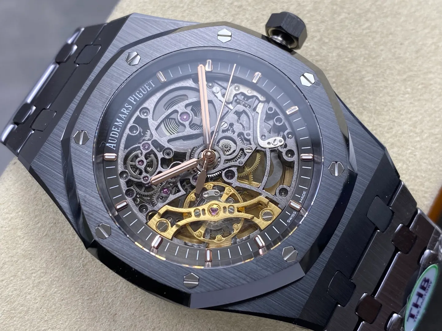AP Royal Oak 41mm Ceramic 15416CE THBF 1:1 Best Edition on Ceramic Bracelet V3 (Free Sprung) 31 f2425f33dc96491 AMO Watch