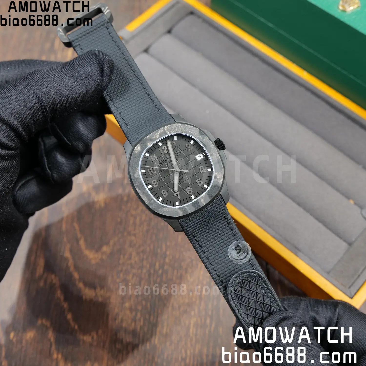 PP Aquanaut 5167 ALL Black DIW SONIC Factory SF 1:1 Best Edition Black Dial On Black Nylon Strap DD324 73 f51a71fe1f49f6a 阿默表行AmoWatch