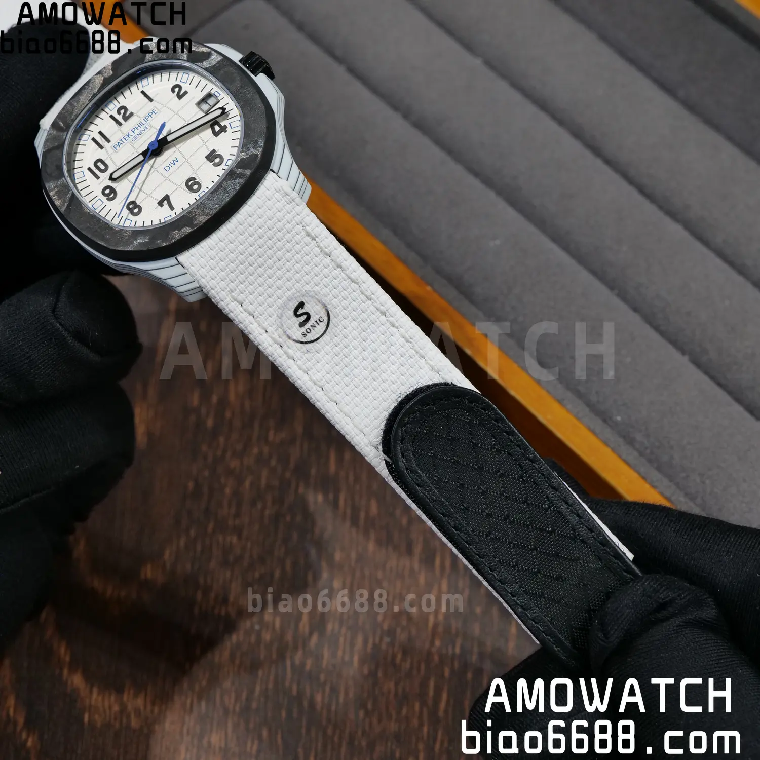 PP Aquanaut 5167 Polar Blue DIW SONIC Factory SF 1:1 Best Edition White Dial On White Nylon Strap DD324 76 fc1884cc4316d4b 阿默表行AmoWatch