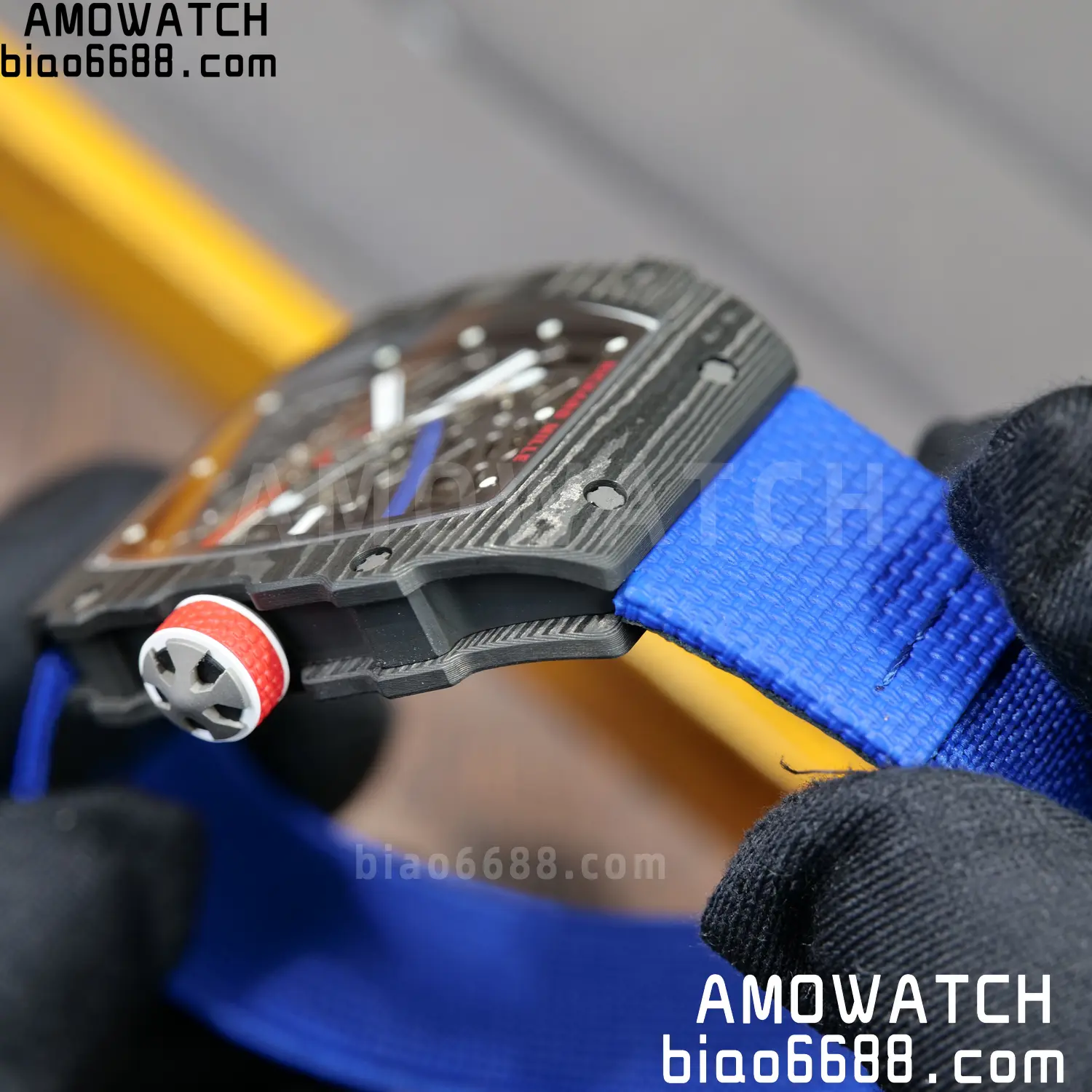 RICHARD MILLE RM67-02 Black NTPT RICH Factory PRO 1:1 France Blue/Red/White Skeleton Dial CRMA7 Super Clone V2 86 fc94c2efb8640fc 阿默表行AmoWatch
