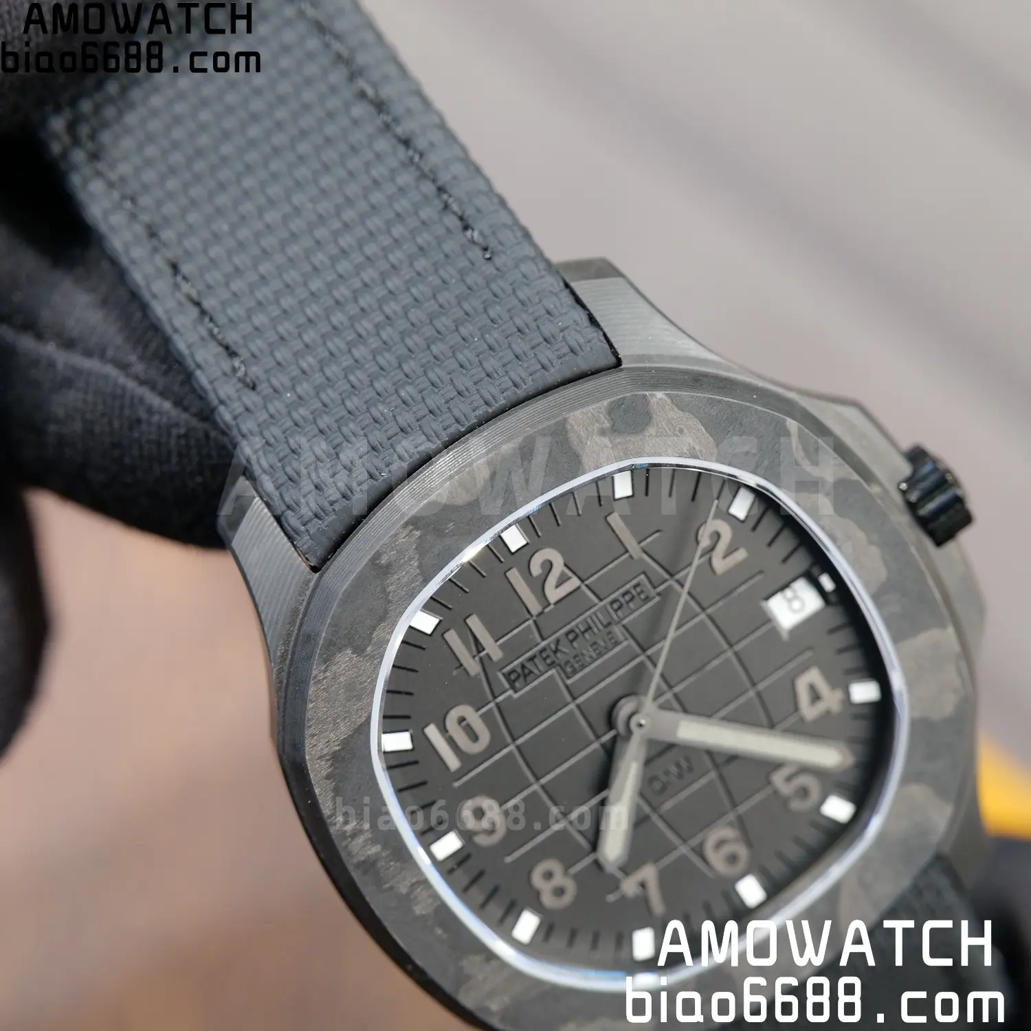 PP Aquanaut 5167 ALL Black DIW SONIC Factory SF 1:1 Best Edition Black Dial On Black Nylon Strap DD324 88 fd0e00704a77b14 阿默表行AmoWatch