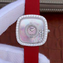 ¥1590  萧邦（肖邦）HAPPY DIAMONDS系列204368-1001女士方型腕表