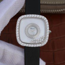 ¥1590  萧邦（肖邦）HAPPY DIAMONDS系列204368-1001女士方型腕表