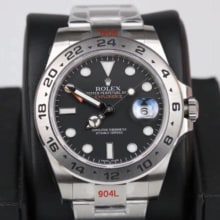 GM厂 【真正3186机芯】Rolex劳力士探险家型系列m216570-77210黑盘钢带GMT双时区腕表