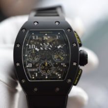 【台湾KV厂】理查德米勒RM011 黑色陶瓷 大日历 计时机芯男士腕表